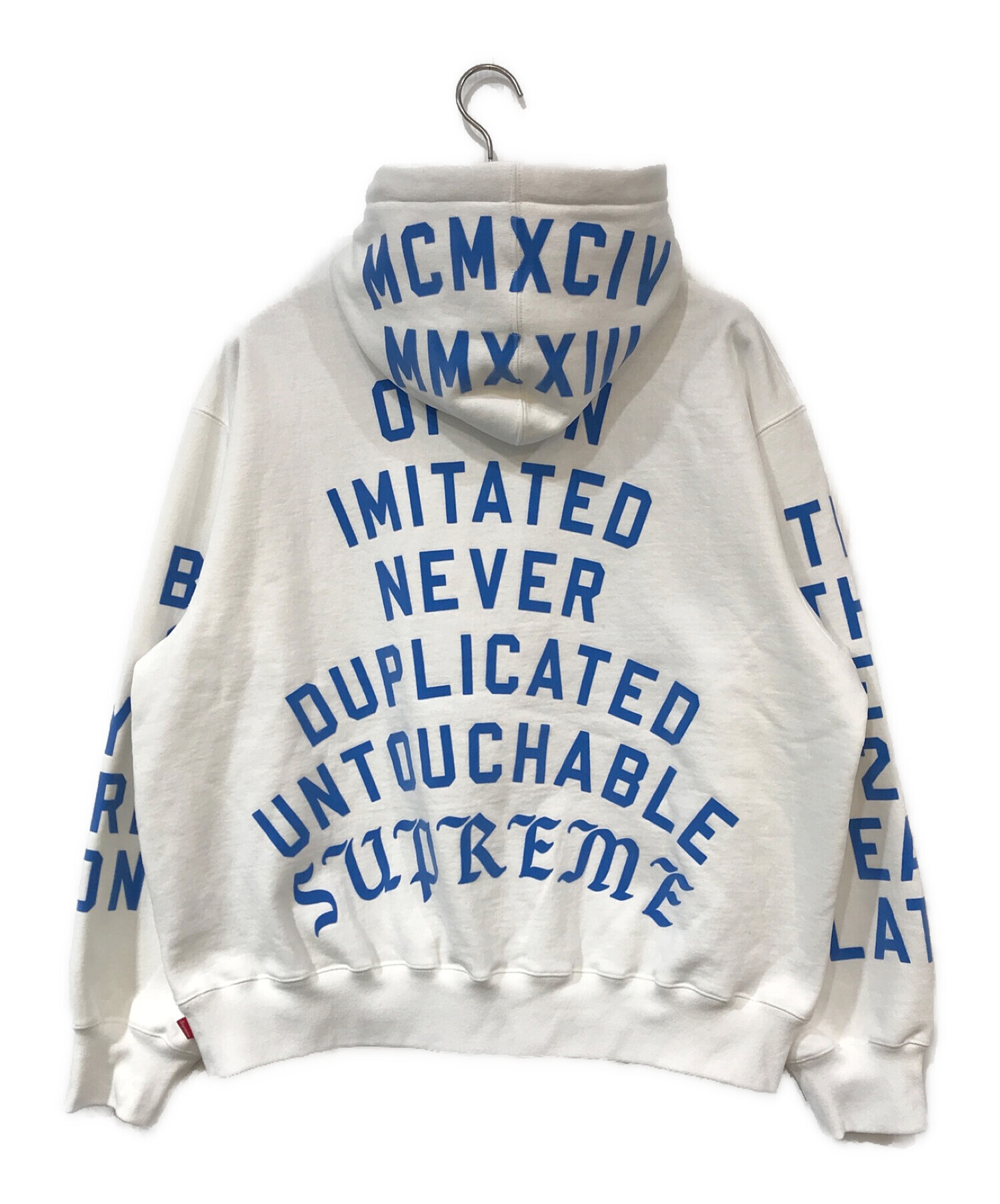 ガーシー着用】Supreme Team Flocked Hooded M-