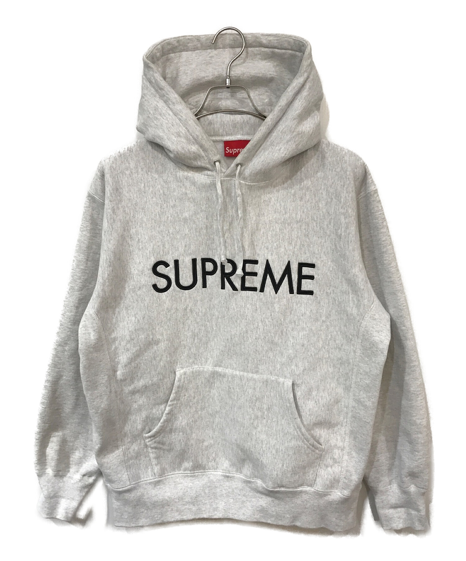 SUPREME (シュプリーム) capital hooded sweatshirt ライトグレー サイズ:M