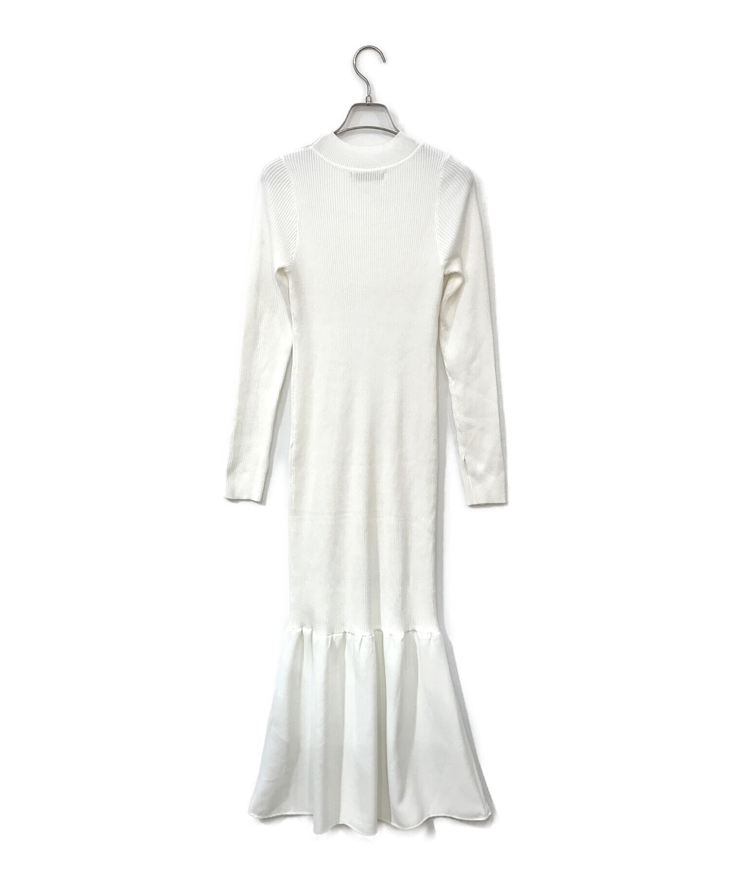 maison celon (メゾンセロン) rib knit docking dress ホワイト サイズ:F