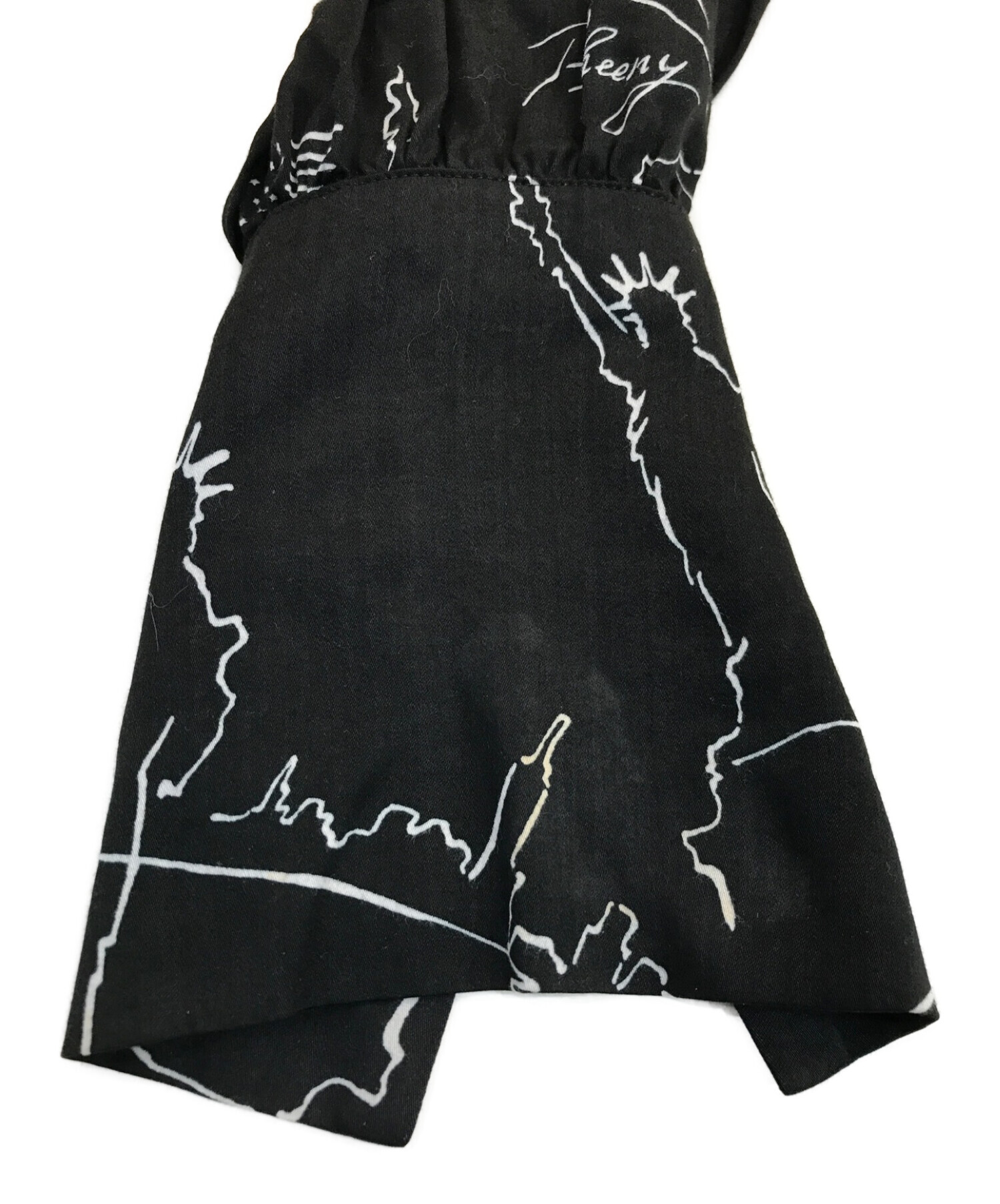 PHEENY (フィーニー) NYC PRINTED BACK OPEN DRESS（NYCプリンテッドバックオープンドレス） ブラック サイズ:Ｆ