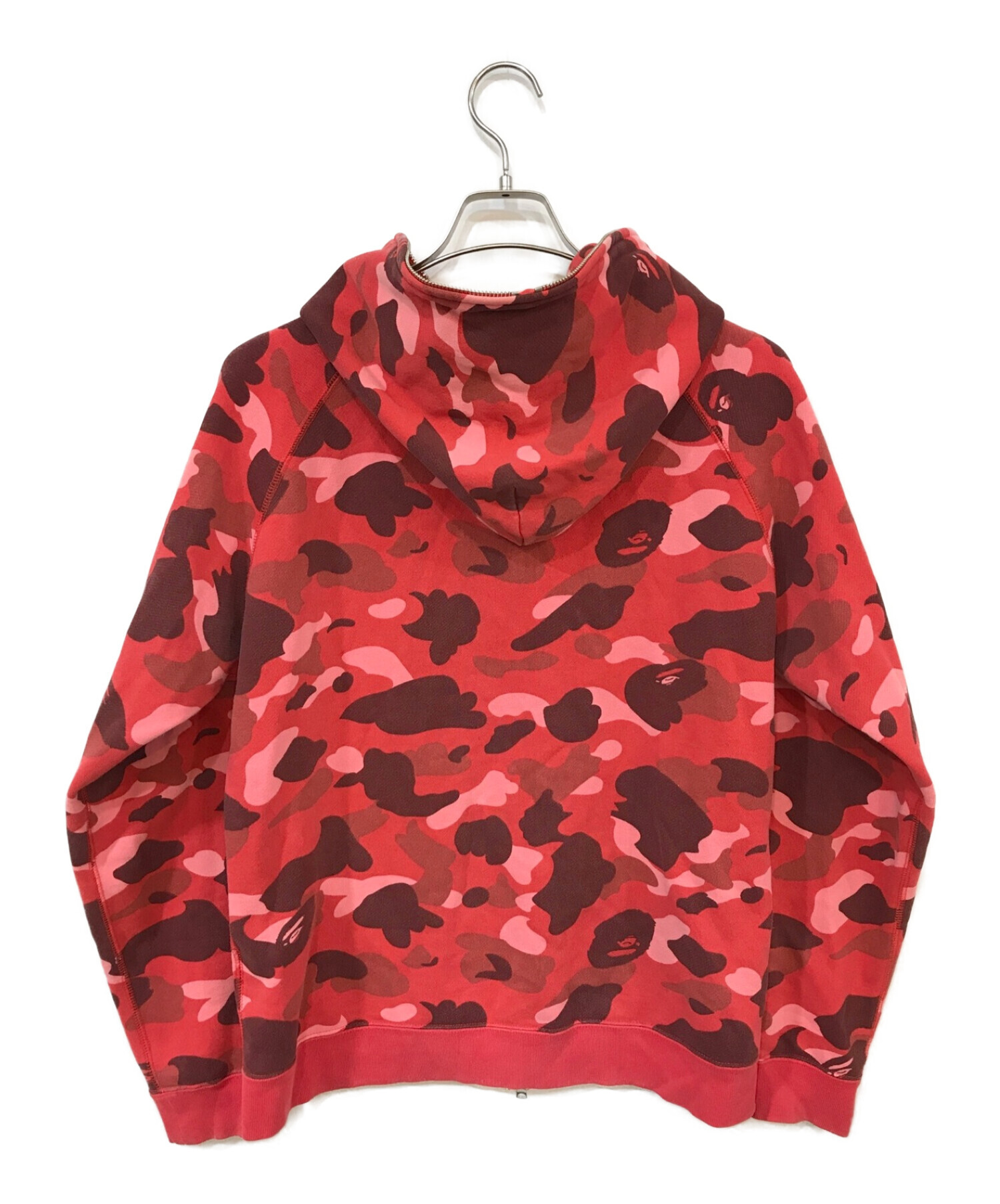 A BATHING APE (ア ベイシング エイプ) ジップパーカー レッド サイズ:M