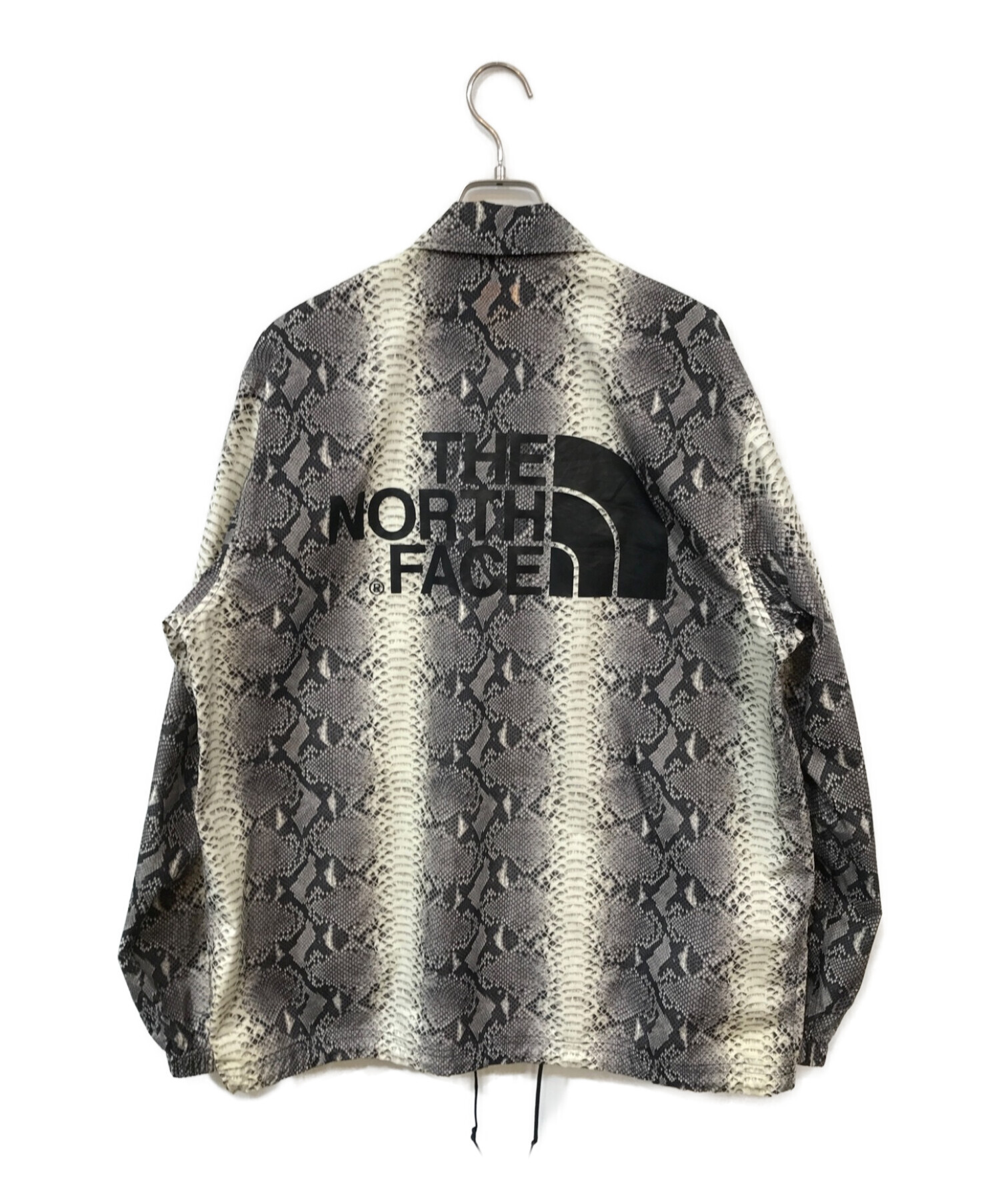 SUPREME×THE NORTH FACE (シュプリーム × ザノースフェイス) Snakeskin Taped Seam Coaches  Jacket（スネークスキンテープドシームコーチジャケット） グレー×ブラック サイズ:Ｍ