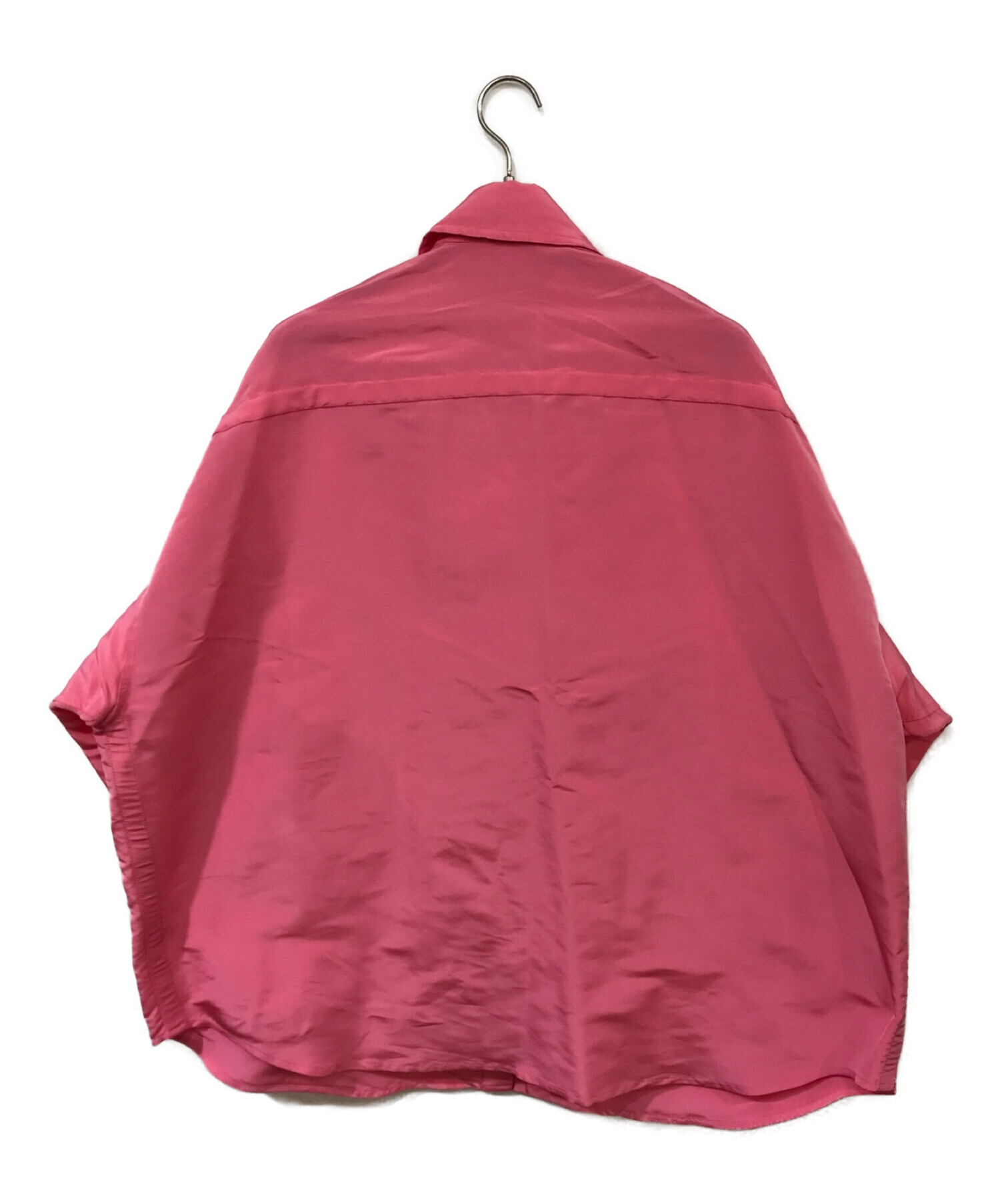VALENTINO (ヴァレンティノ) オーバーサイズシルクシャツジャケット ピンク サイズ:40