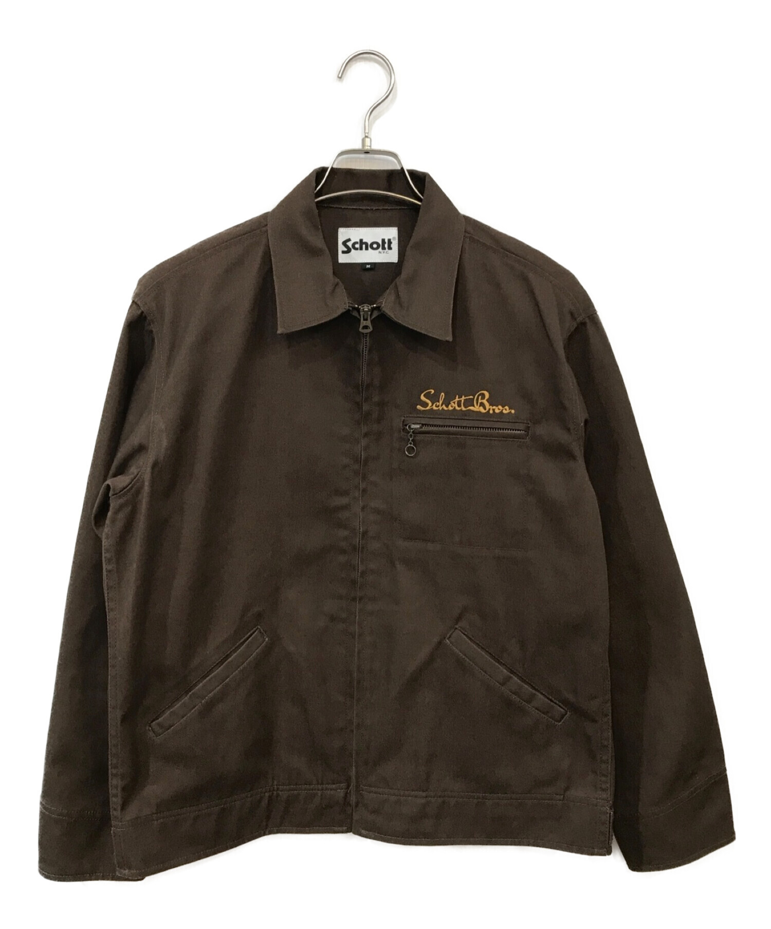 Schott (ショット) TC WORK JACKET（TCワークジャケット ブラウン サイズ:M