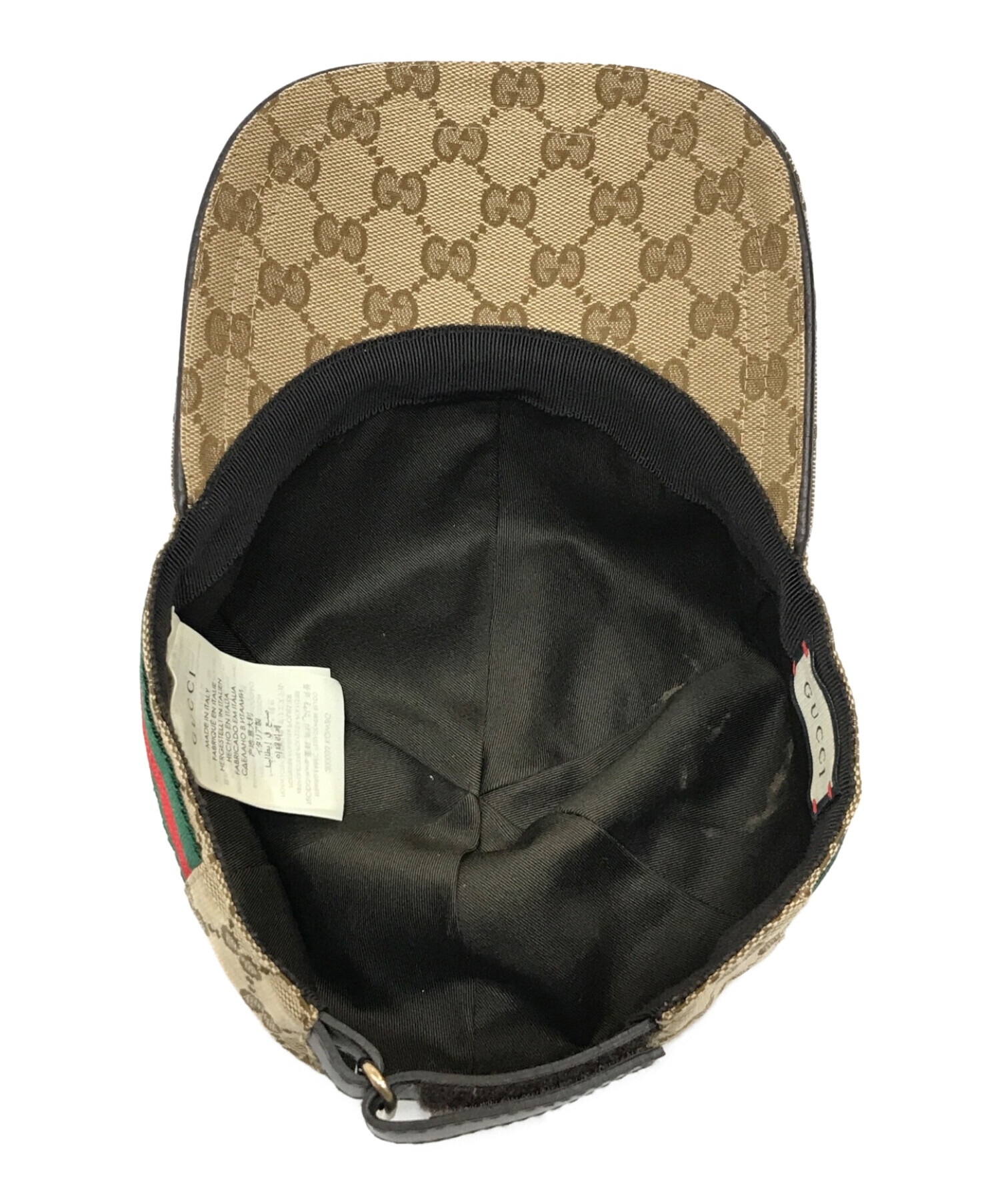 GUCCI (グッチ) オリジナルGG キャンバス ベースボールキャップ ベージュ サイズ:M(58cm)