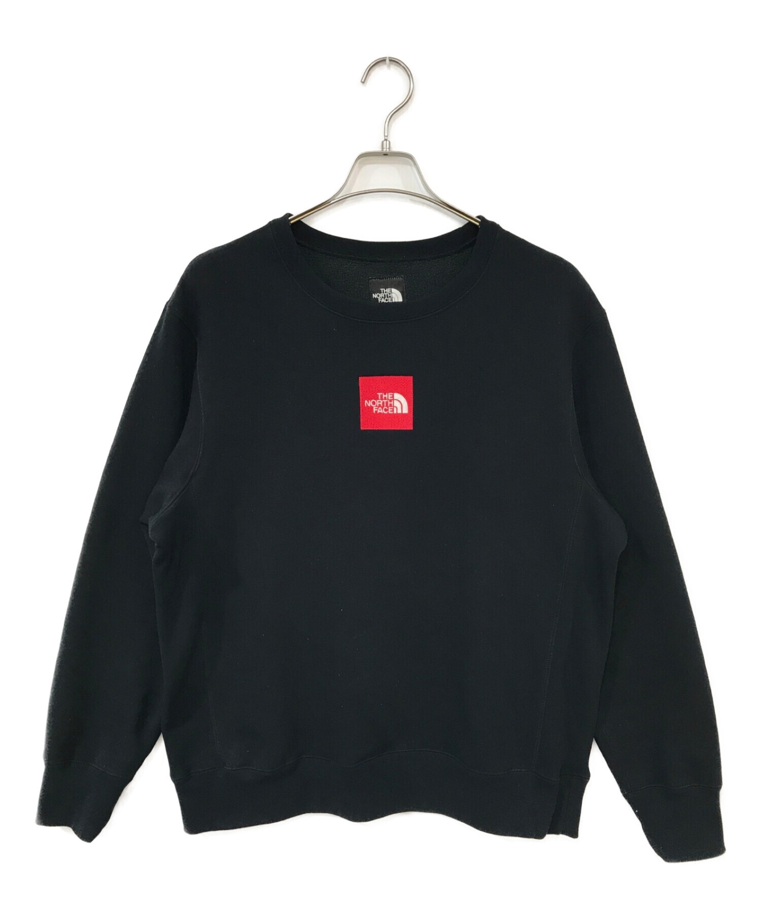 THE NORTH FACE (ザ ノース フェイス) HEATHER LOGO CREW ブラック サイズ:XL