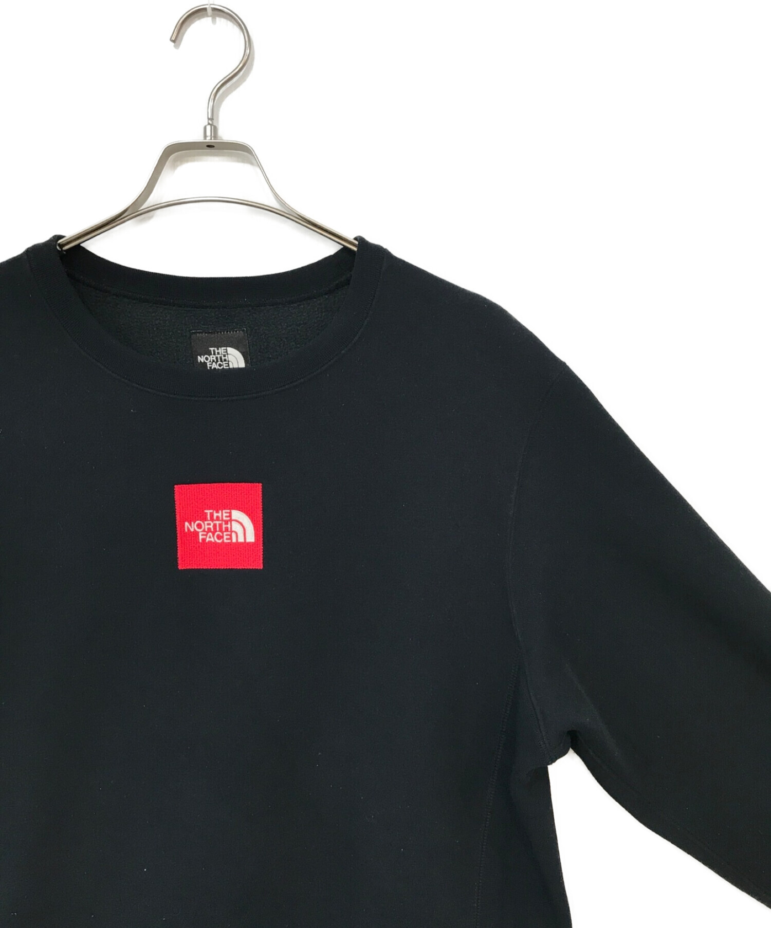 THE NORTH FACE (ザ ノース フェイス) HEATHER LOGO CREW ブラック サイズ:XL