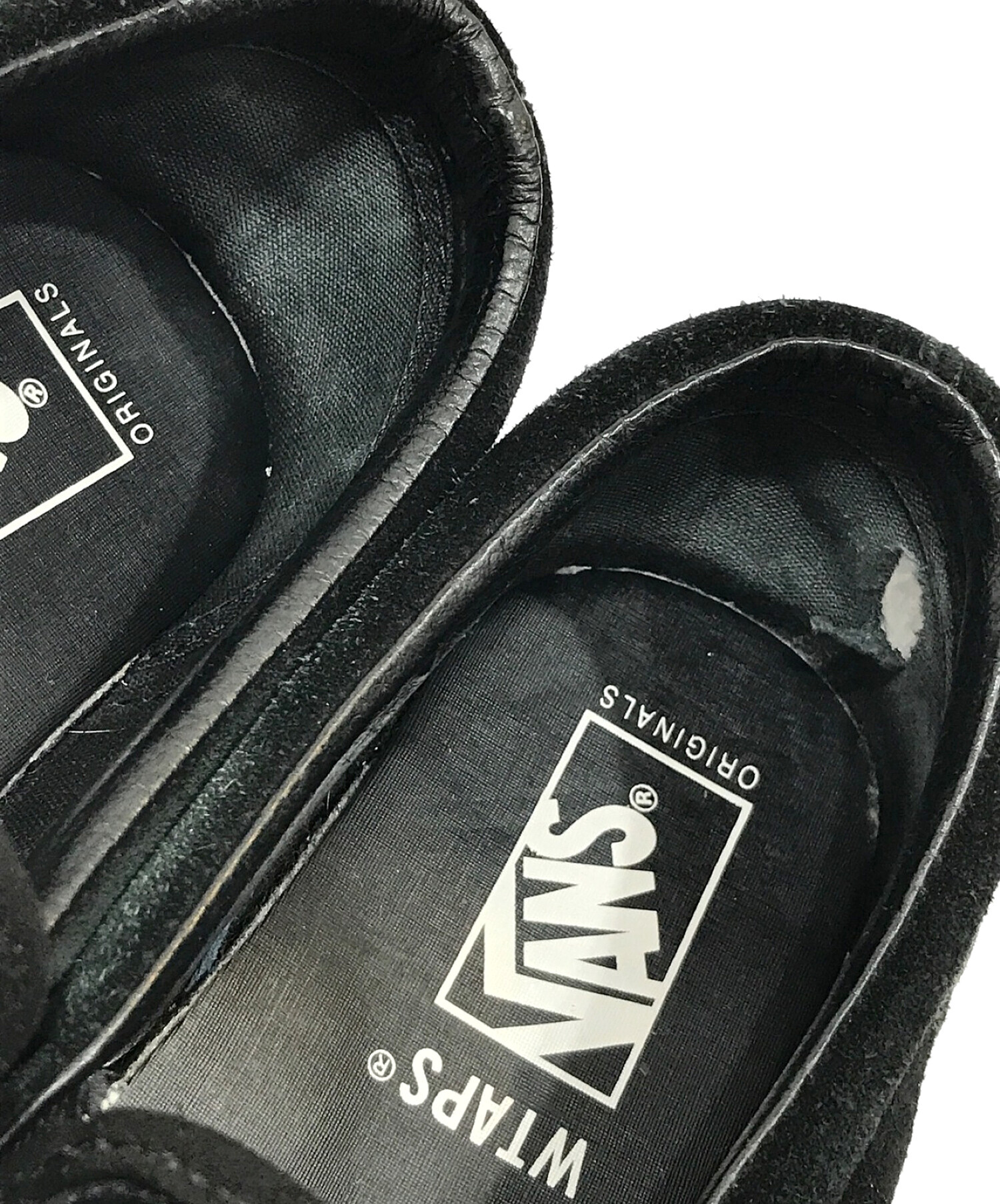 VANS (ヴァンズ) WTAPS (ダブルタップス) スリッポン ブラック×オレンジ サイズ:28.5㎝