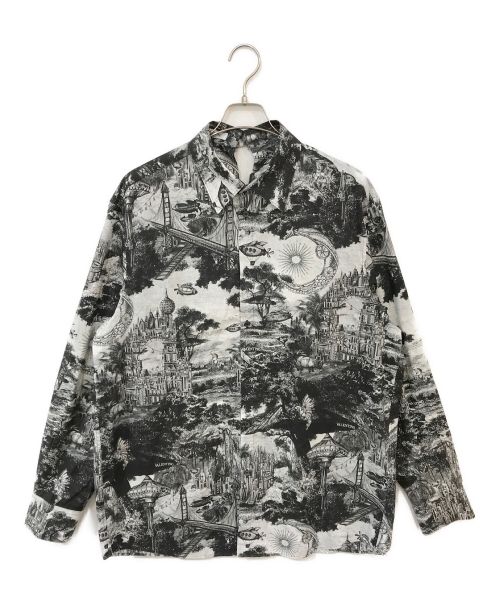 中古・古着通販】VALENTINO (ヴァレンティノ) 総柄シャツ ブラック