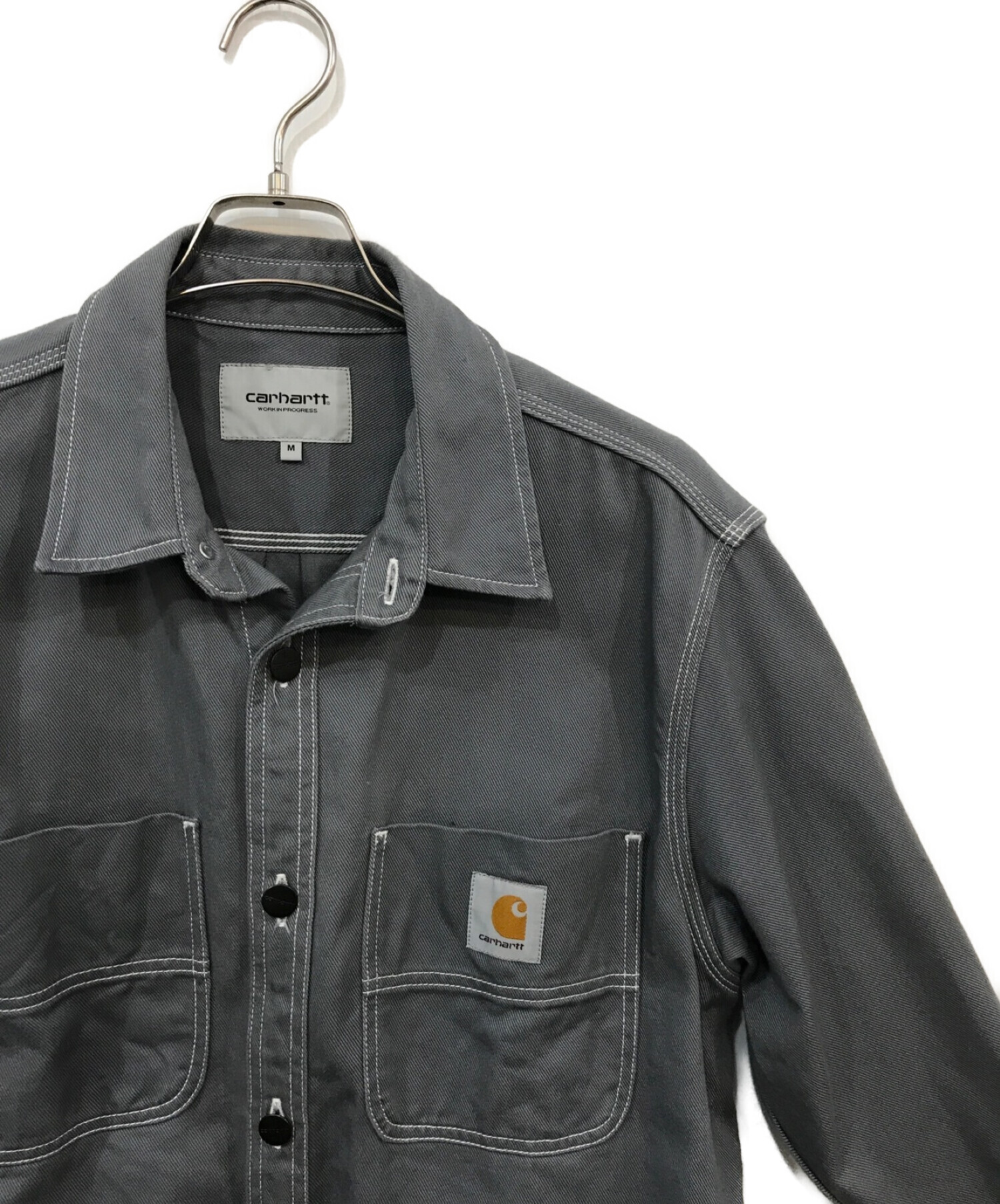 CarHartt (カーハート) CHALK SHIRT JACKET（チョークシートジャケット） グレー サイズ:Ｍ