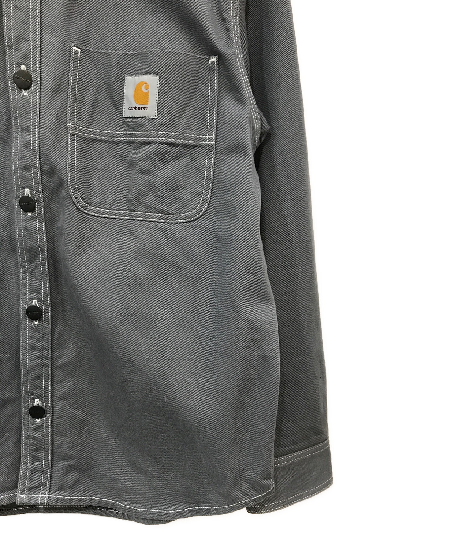 CarHartt (カーハート) CHALK SHIRT JACKET（チョークシートジャケット） グレー サイズ:Ｍ