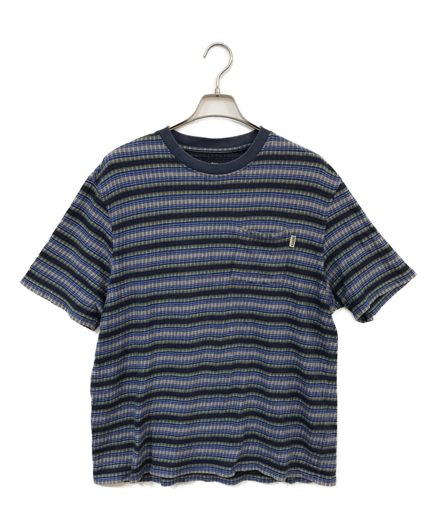 中古・古着通販】stussy (ステューシー) ボーダーTシャツ ネイビー ...