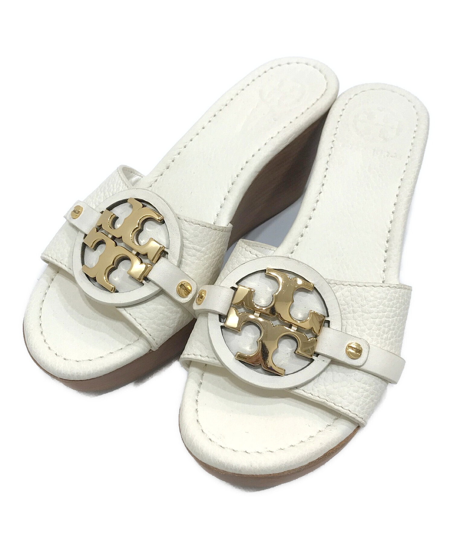 TORY BURCH (トリーバーチ) ロゴサンダル アイボリー サイズ:6M