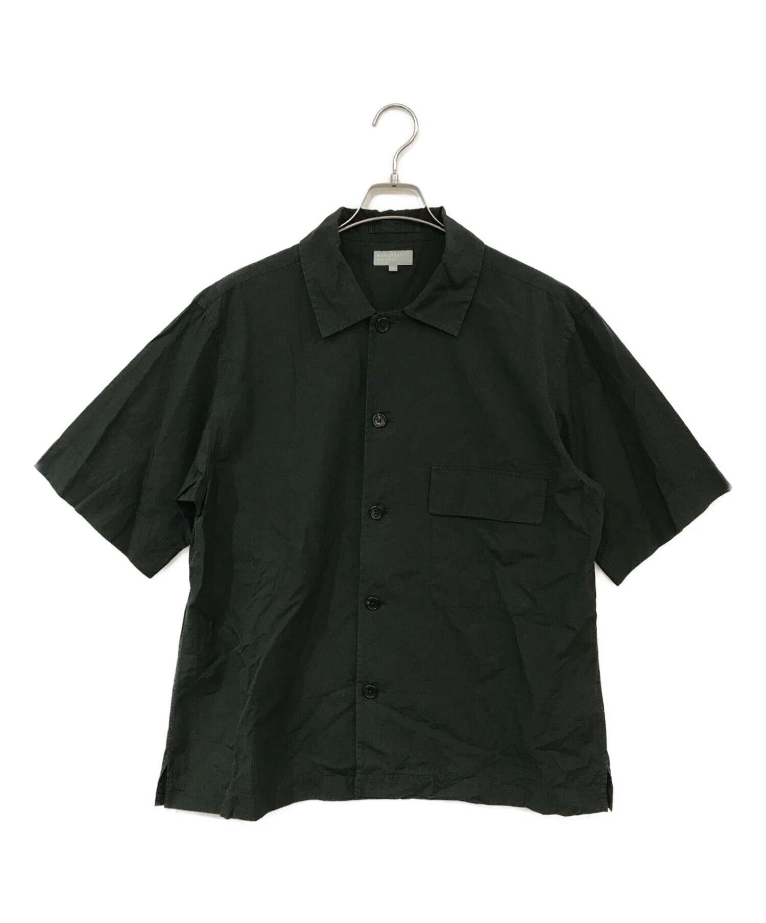 MARGARET HOWELL (マーガレットハウエル) DRY COTTON LINEN POPLIN オリーブ サイズ:L