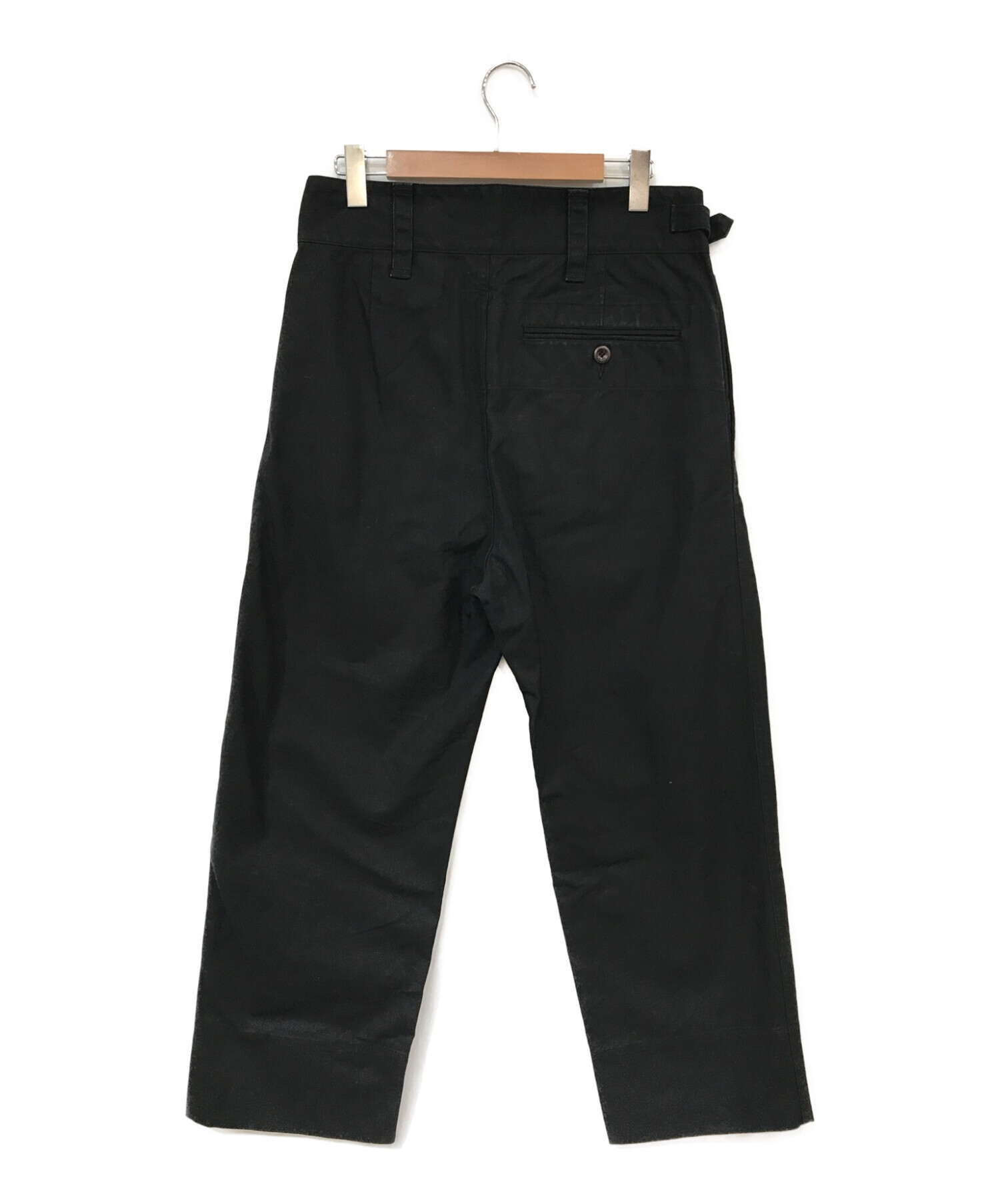 MHL (エムエイチエル) ORGANIC COTTON GABARDINE PANTS ブラック サイズ:XL