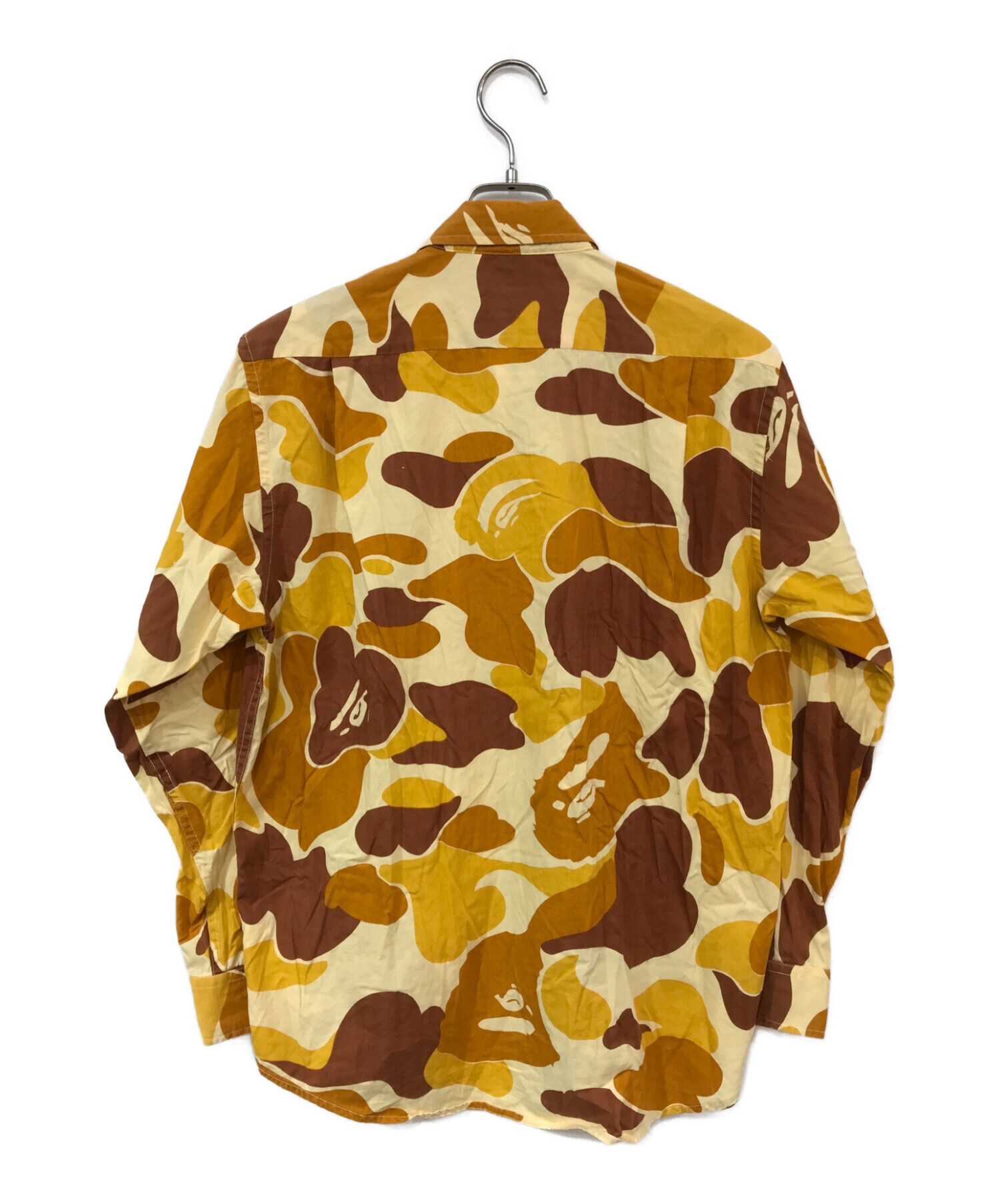 A BATHING APE (ア ベイシング エイプ) サルカモシャツ イエロー サイズ:L