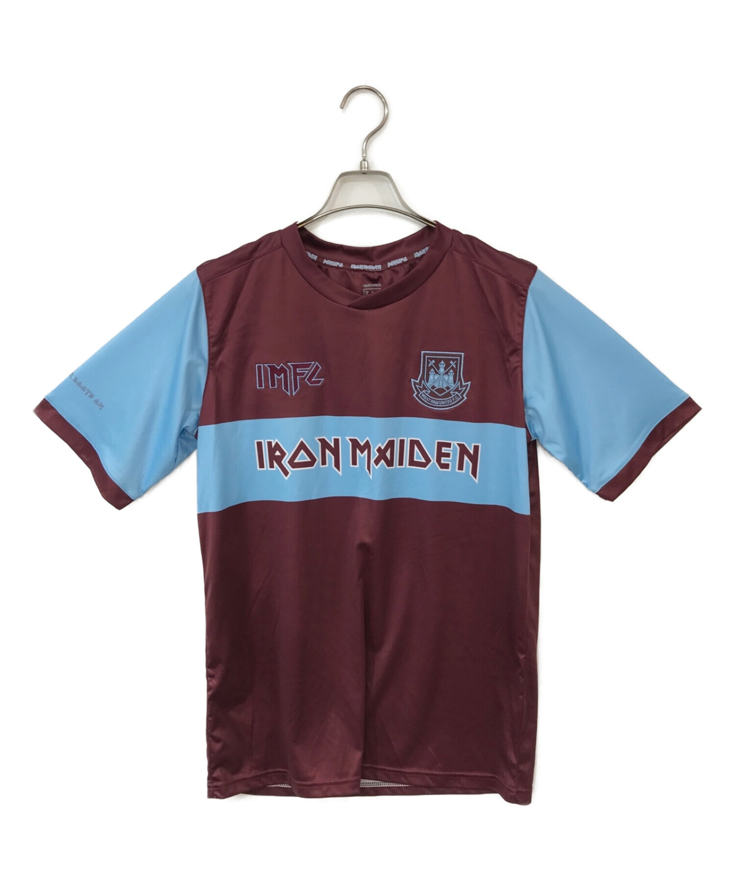 IRON MAIDEN (アイアンメイデン) WEST HAM UNITED FC (ウェストハム・ユナイテッドFC) ゲームシャツ ボルドー×ブルー  サイズ:M