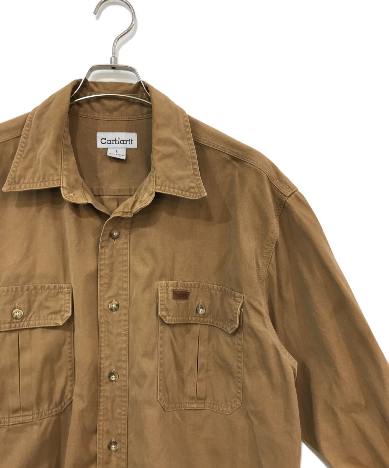 中古・古着通販】CarHartt (カーハート) ワークシャツ ベージュ サイズ