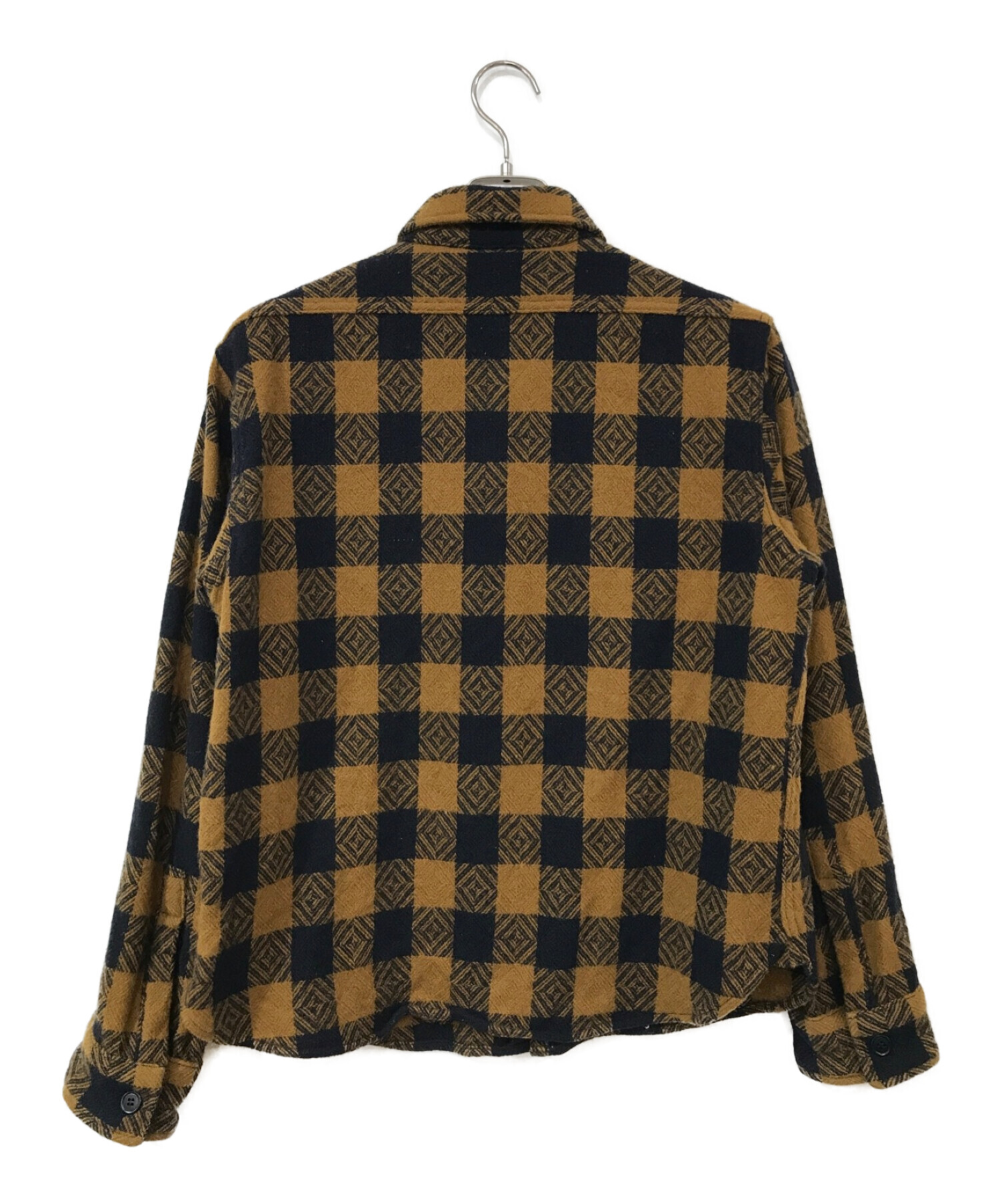 TENDERLOIN (テンダーロイン) ウールチェックシャツ ブラウン×ブラック サイズ:Ｍ
