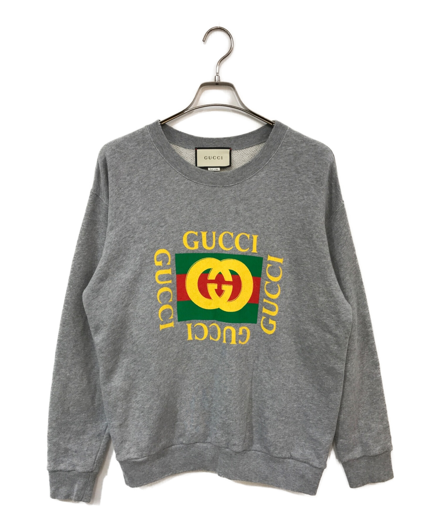 中古・古着通販】GUCCI (グッチ) Grey Printed sweatshirt