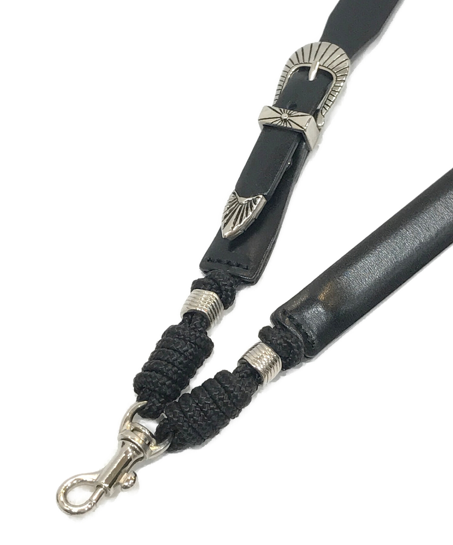 TOGA ARCHIVES (トーガアーカイブス) LEATHER PHONE STRAP ブラック