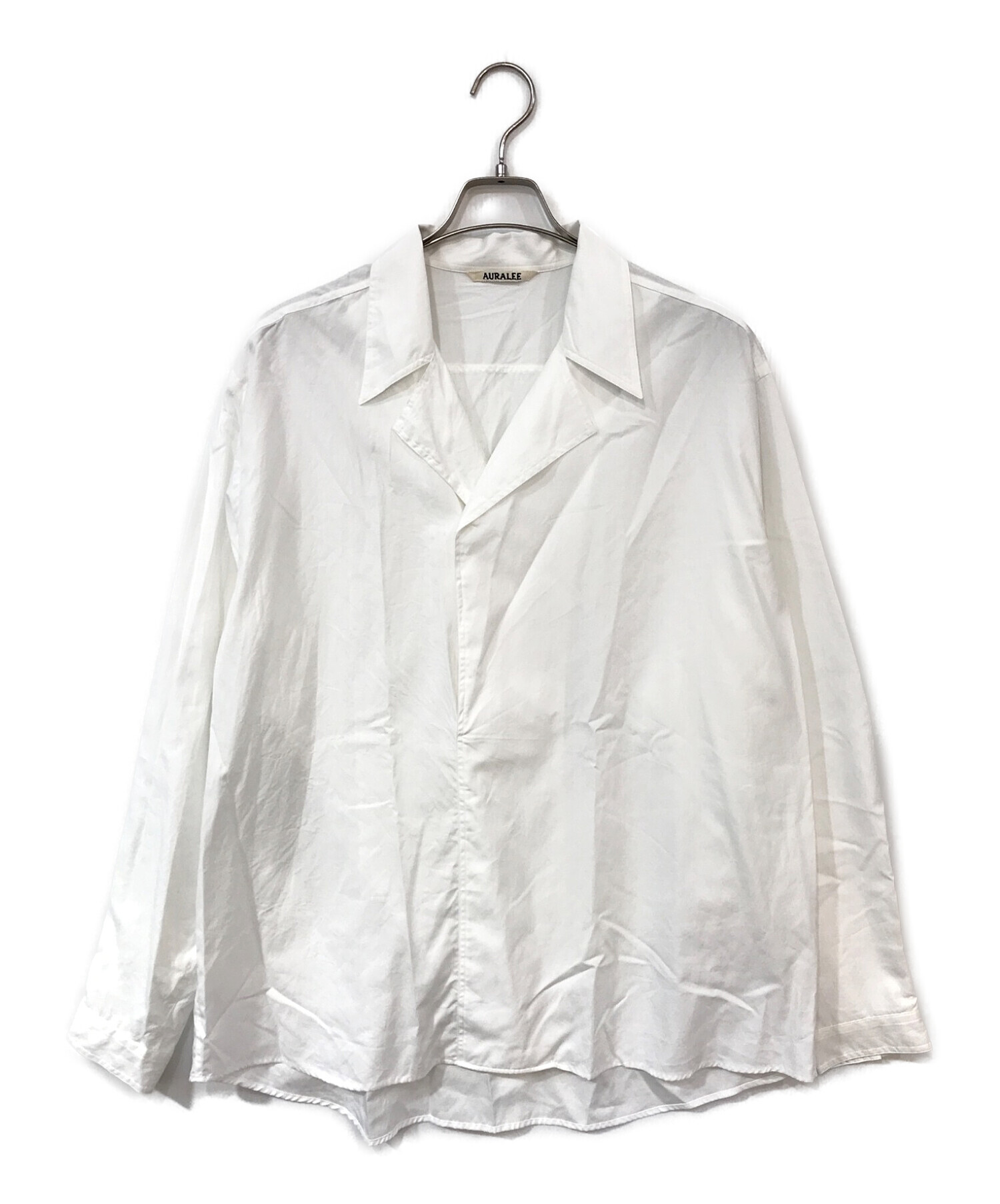 AURALEE (オーラリー) WASHED FINX TWILL P/O SHIRTS ホワイト サイズ:5