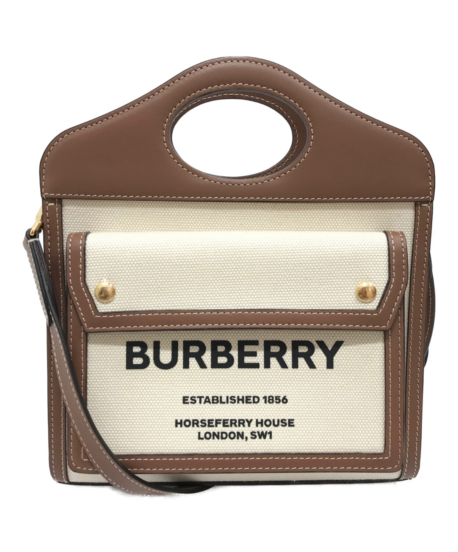 中古・古着通販】BURBERRY (バーバリー) MN POCKET BAG ベージュ