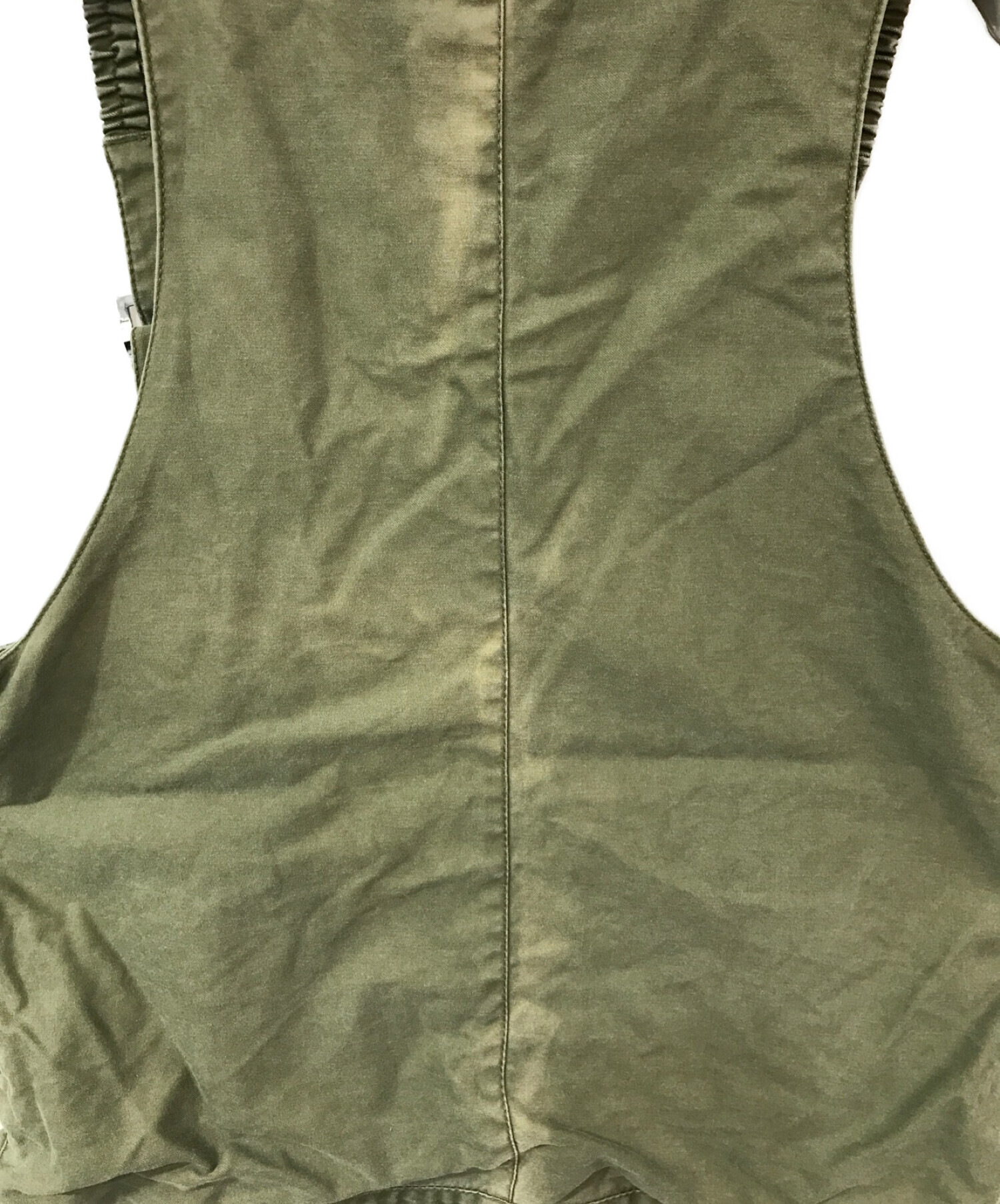 UNUSED (アンユーズド) Cotton satin strap vest オリーブ サイズ:3