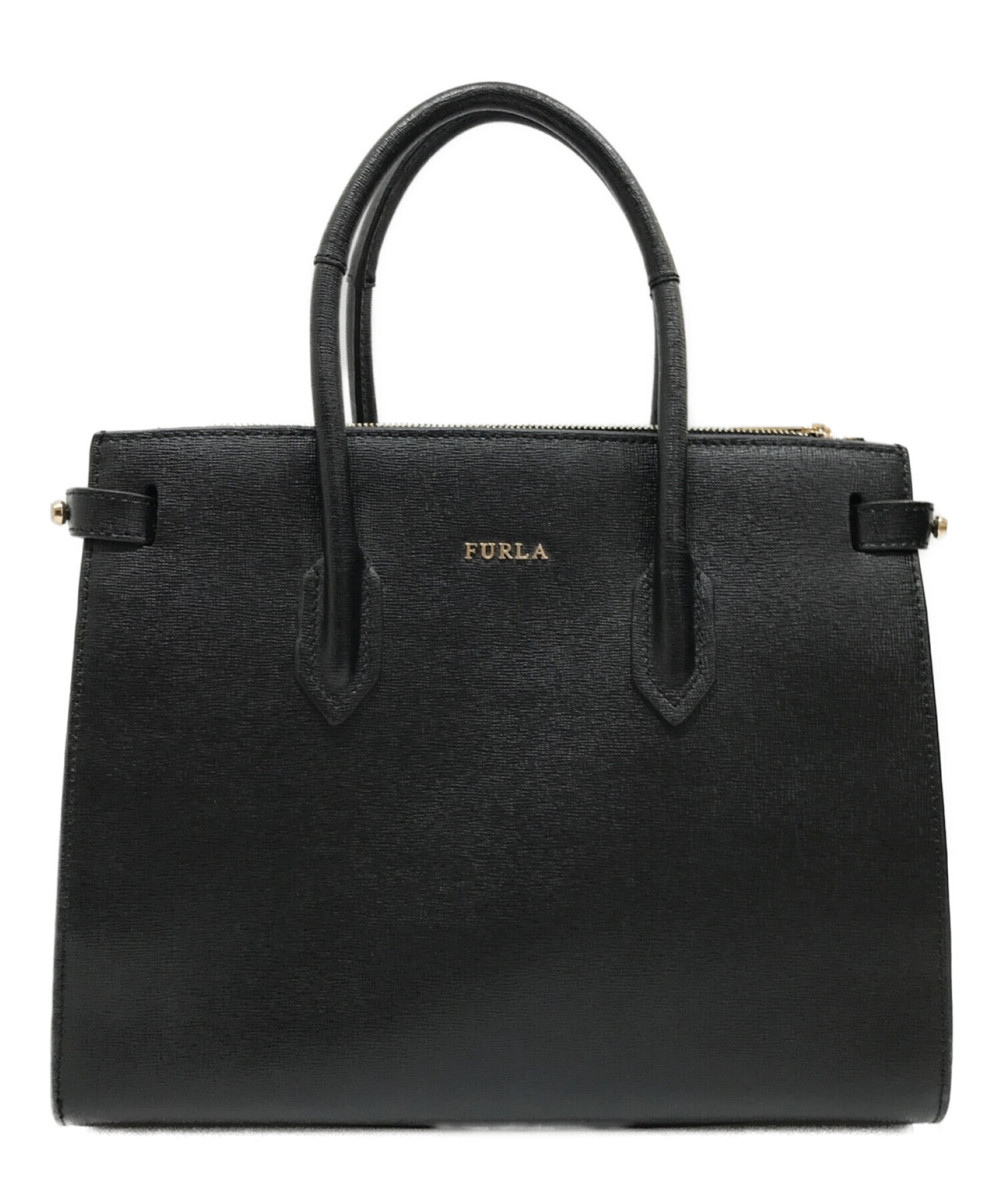 中古・古着通販】FURLA (フルラ) ハンドバッグ ブラック｜ブランド