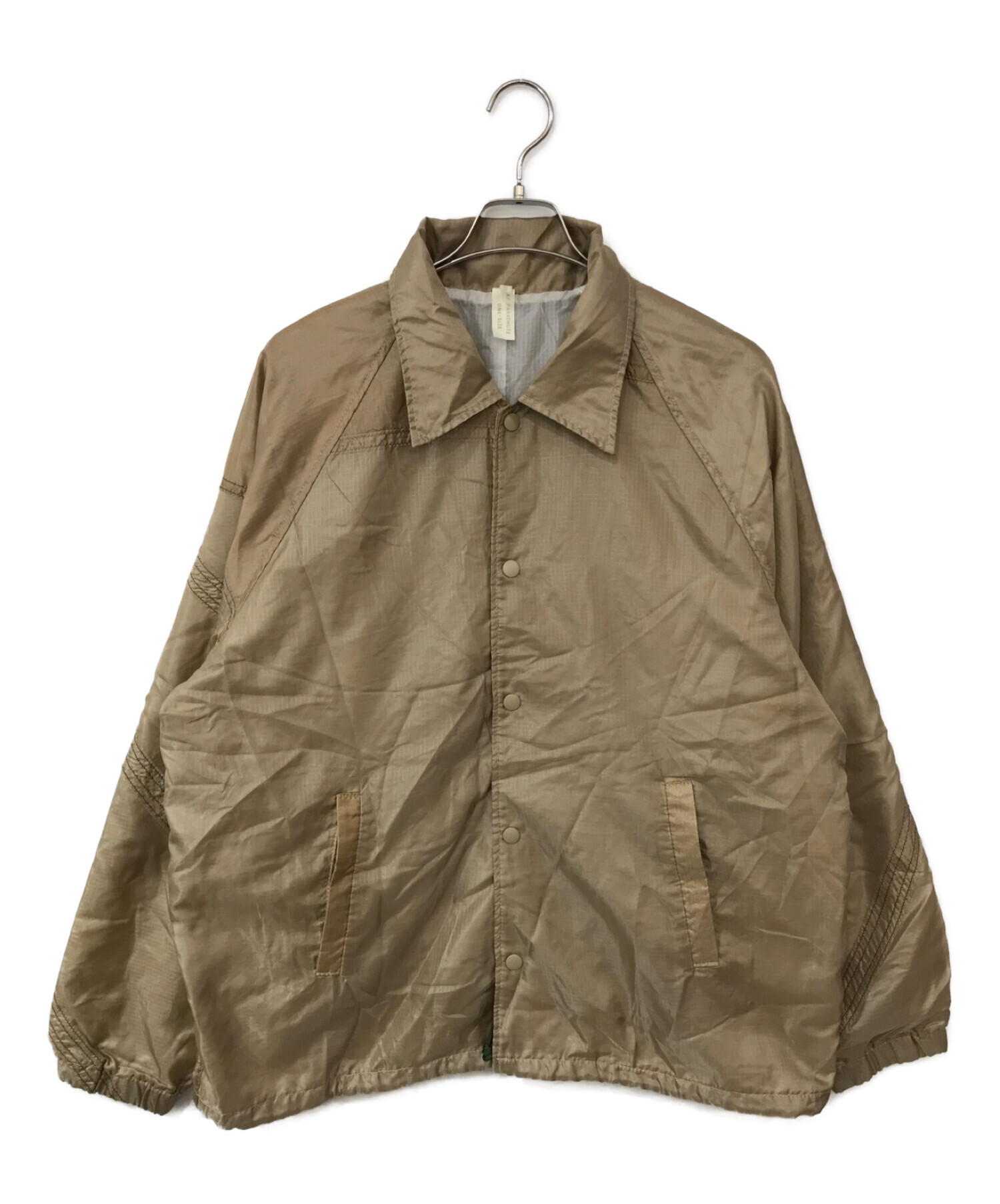 中古・古着通販】HEXICO (ヘキシコ) Deformer Coach Jacket ベージュ サイズ:ＦＲＥＥ｜ブランド・古着通販  トレファク公式【TREFAC FASHION】スマホサイト