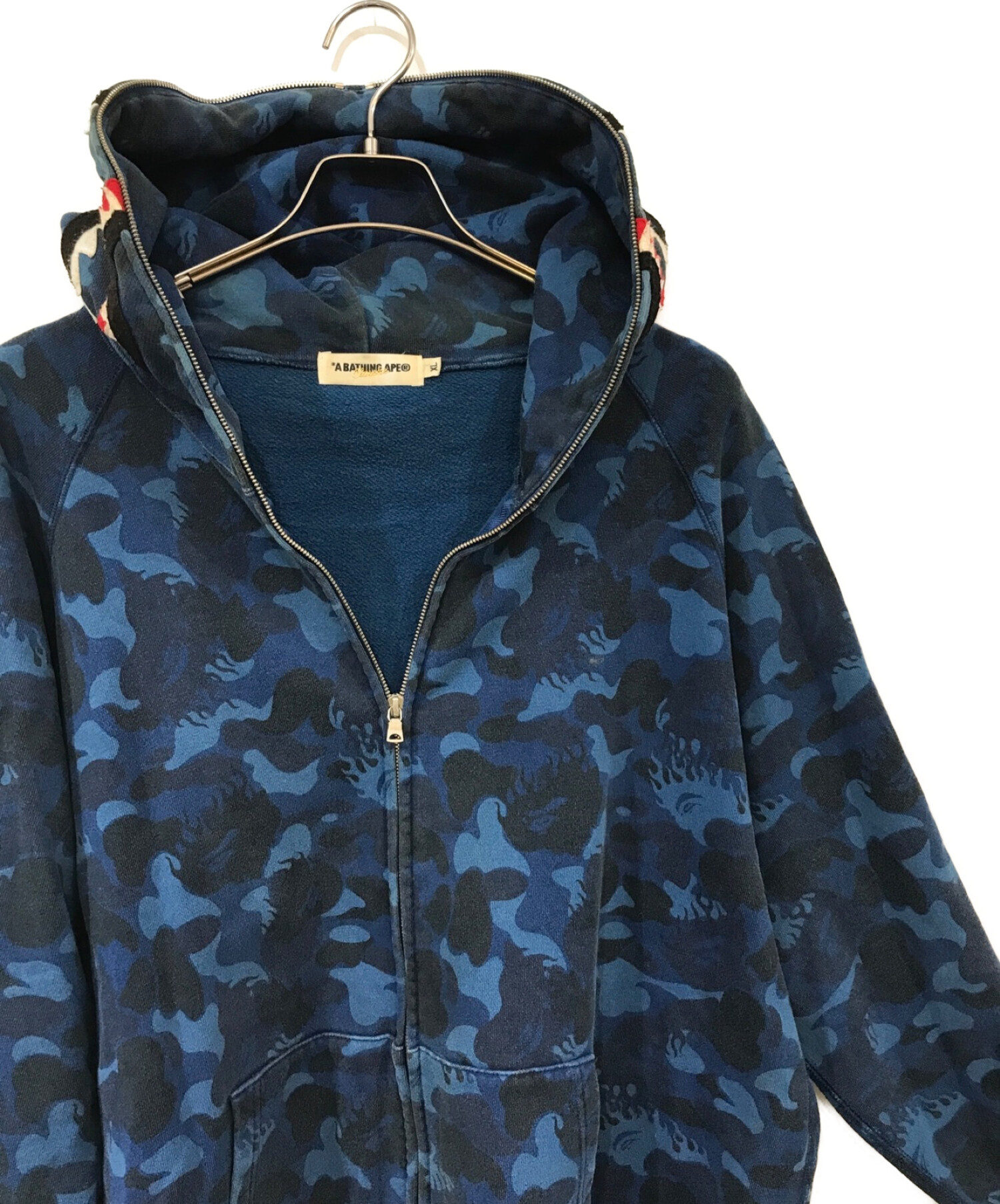 XL ) A BATHING APE カモ シャーク ジャケット ブルー - マウンテン