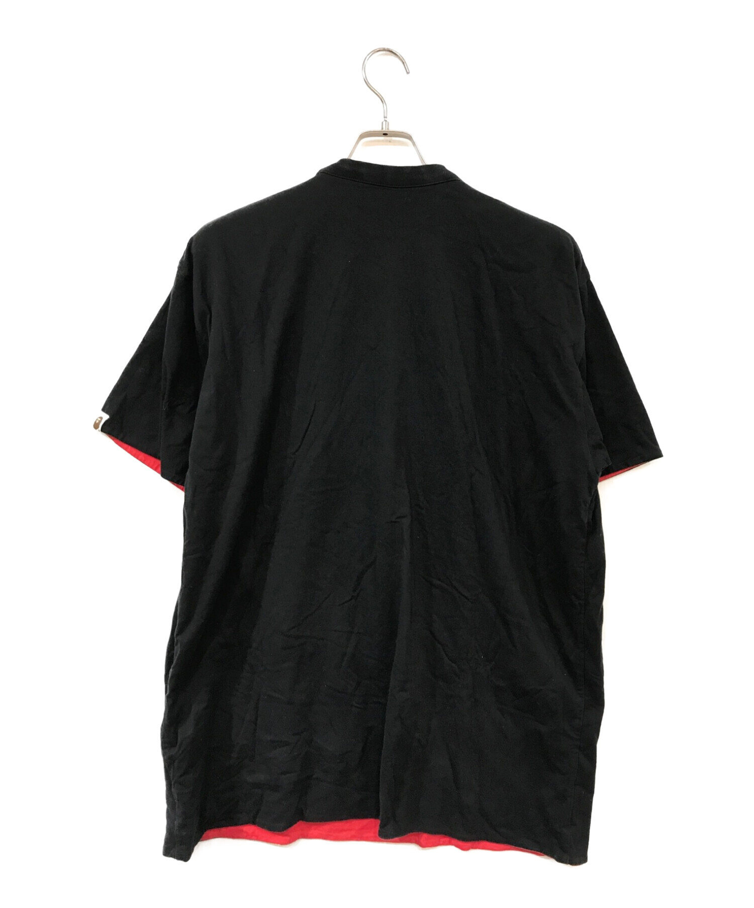 A BATHING APE (アベイシングエイプ) 刺繍カットソー ブラック サイズ:XL