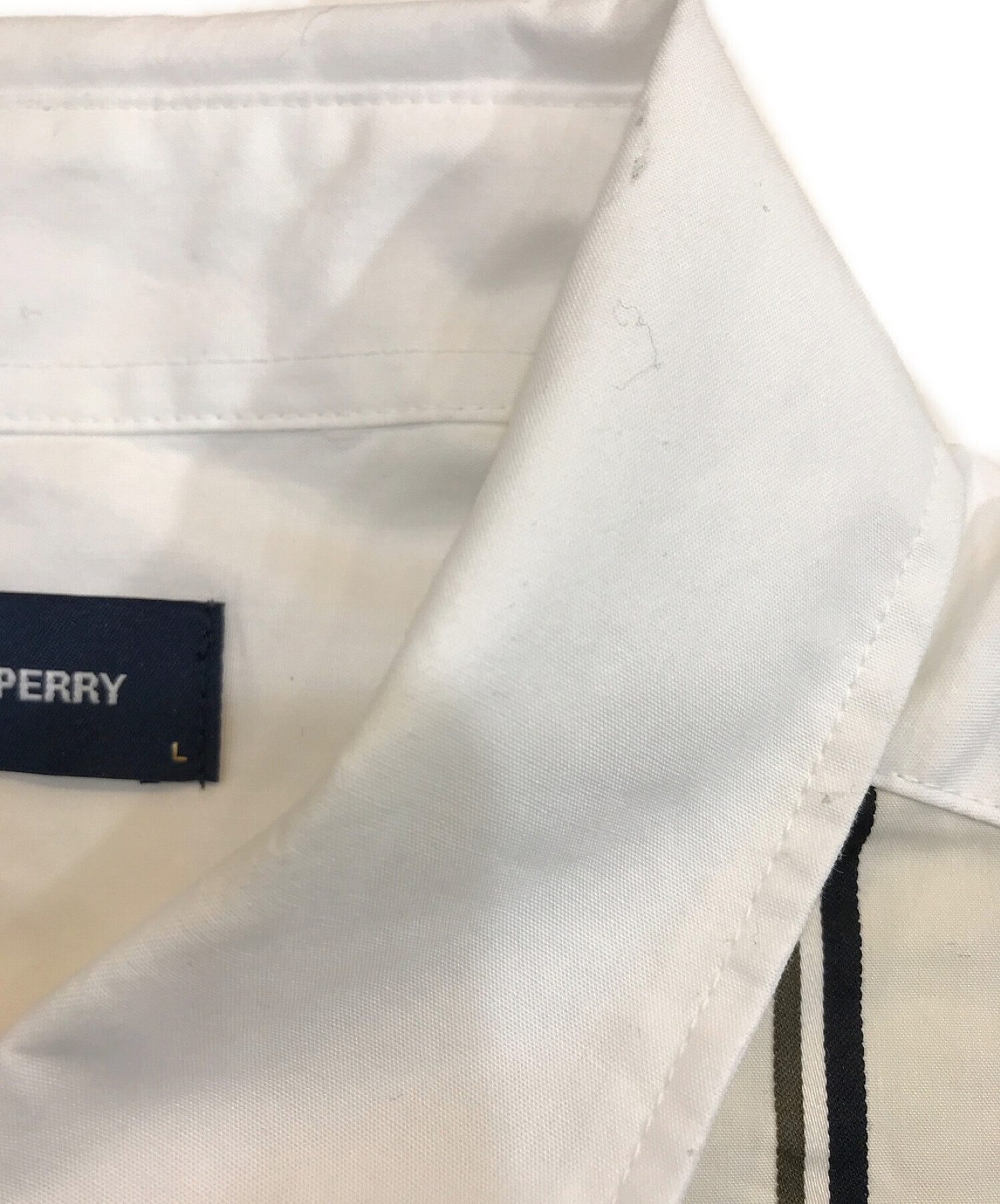 中古・古着通販】FRED PERRY (フレッドペリー) 切替シャツ ホワイト