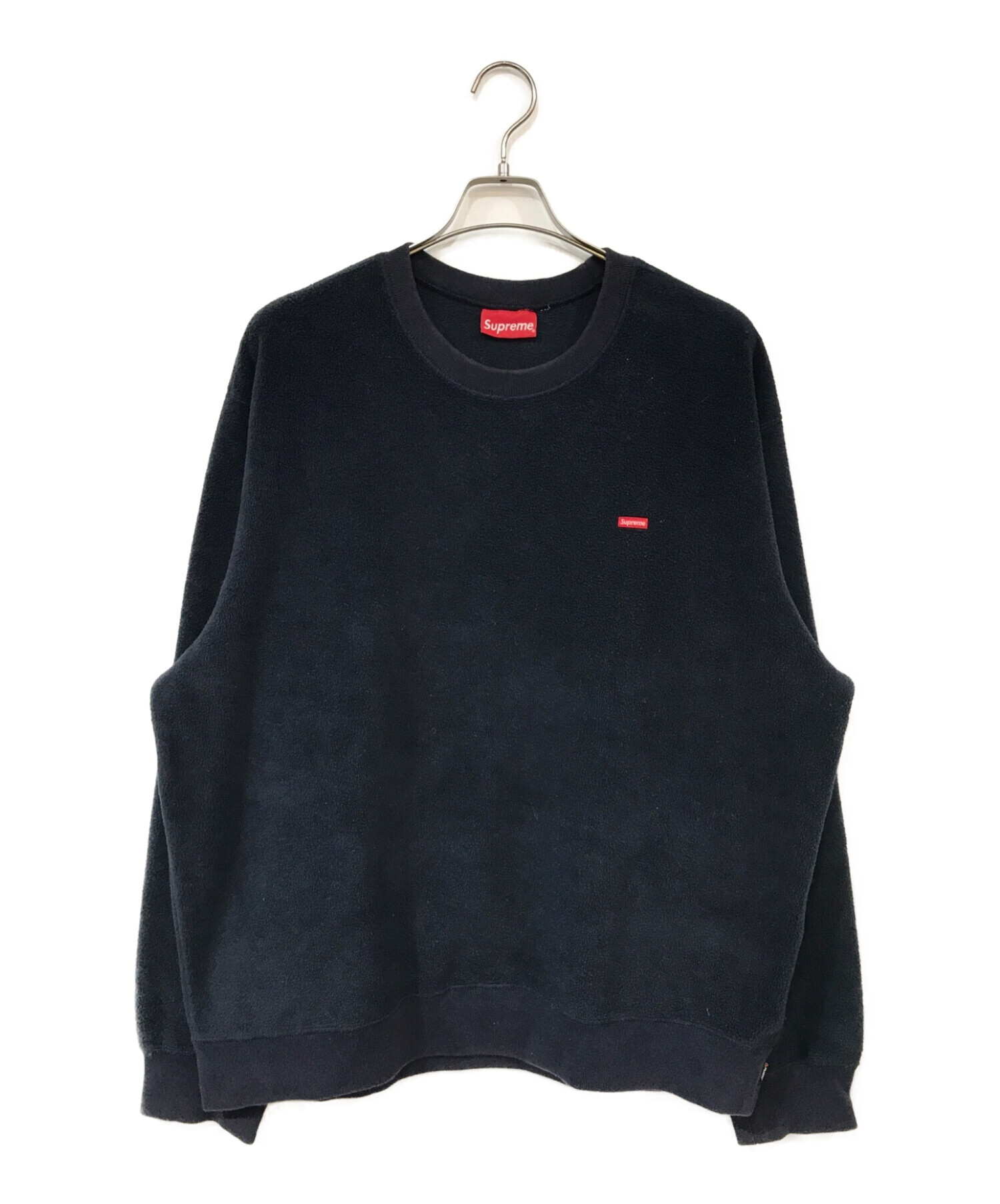 SUPREME (シュプリーム) polartec small box crewneck ネイビー サイズ:ＸＬ