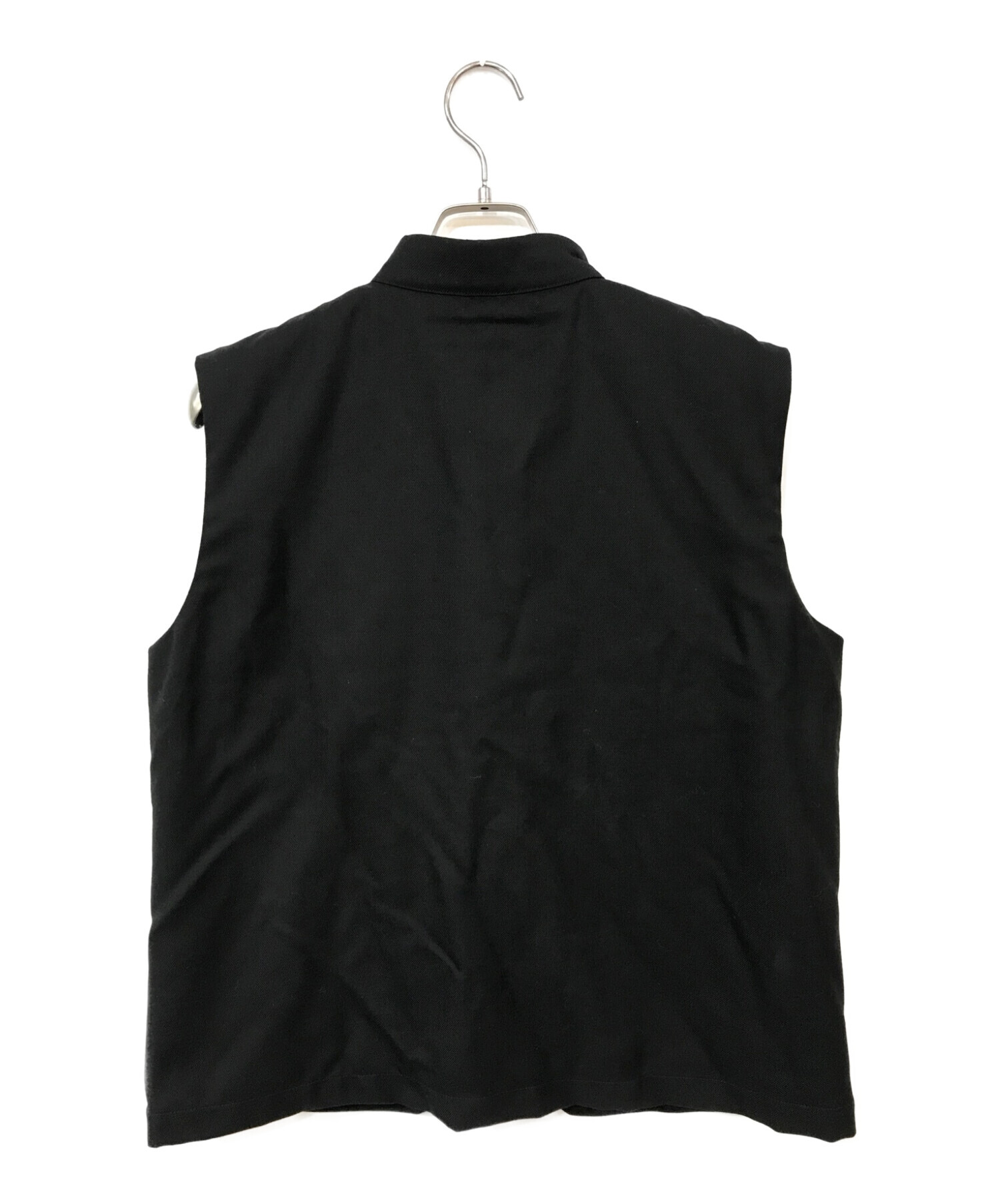COMME des GARCONS SHIRT (コムデギャルソンシャツ) ウールギャバジン中綿チャイナベスト ブラック サイズ:XL