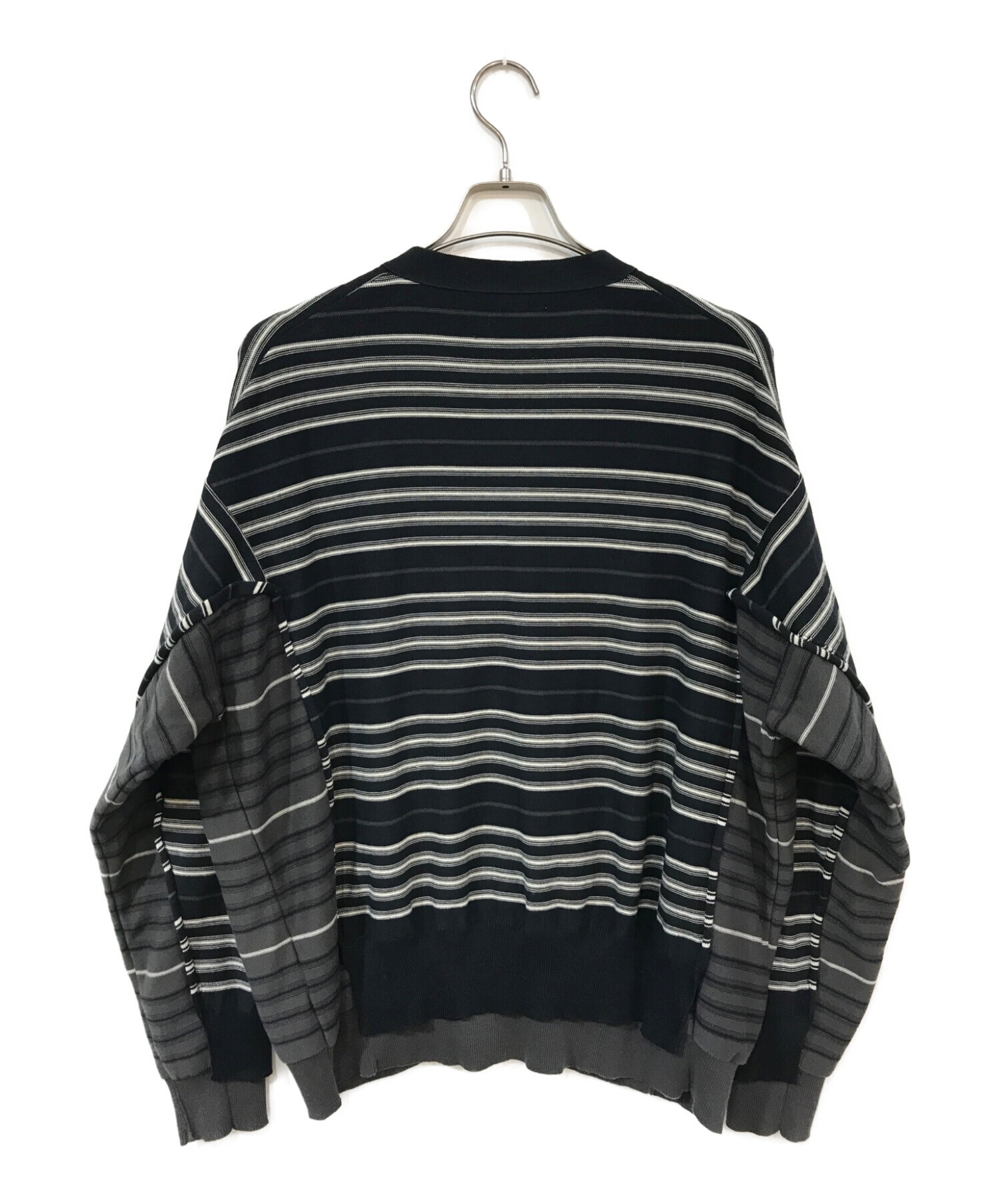 中古・古着通販】YOKE (ヨーク) BORDER CONNECTING CARDIGAN ネイビー