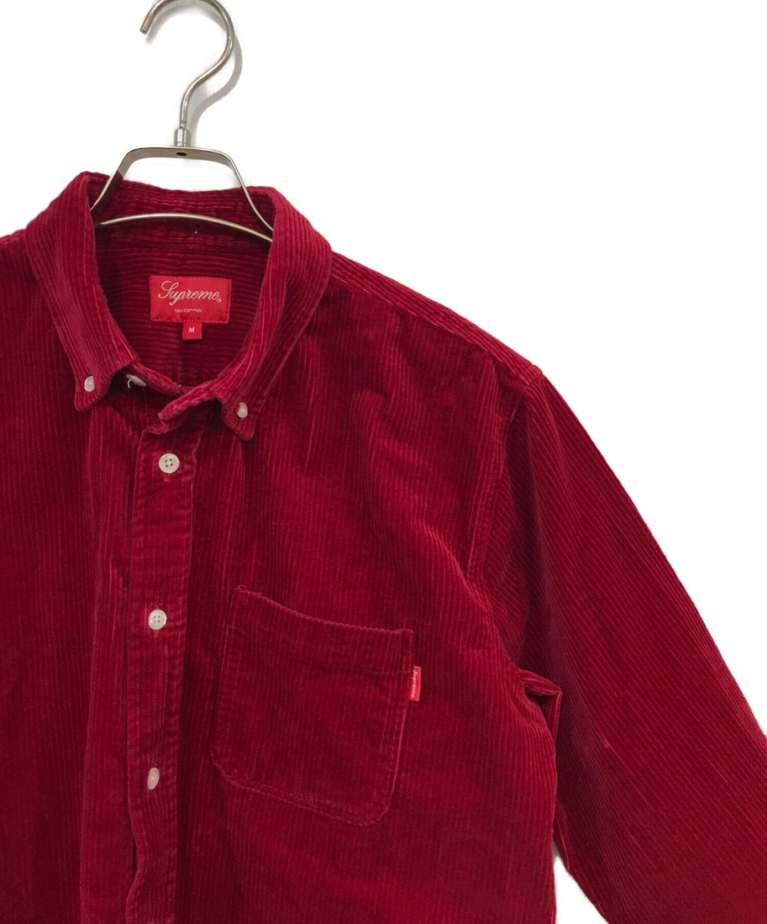 SUPREME (シュプリーム) Corduroy Shirt レッド サイズ:M