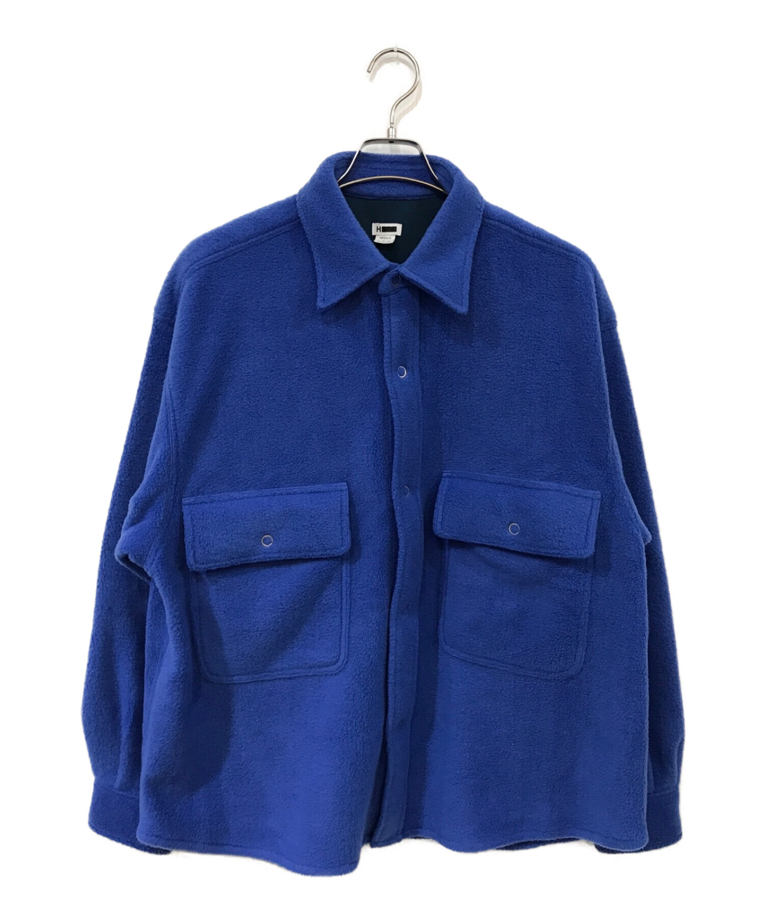 H BEAUTY&YOUTH (エイチ ビューティアンドユース) フリースシャツジャケット ブルー サイズ:M