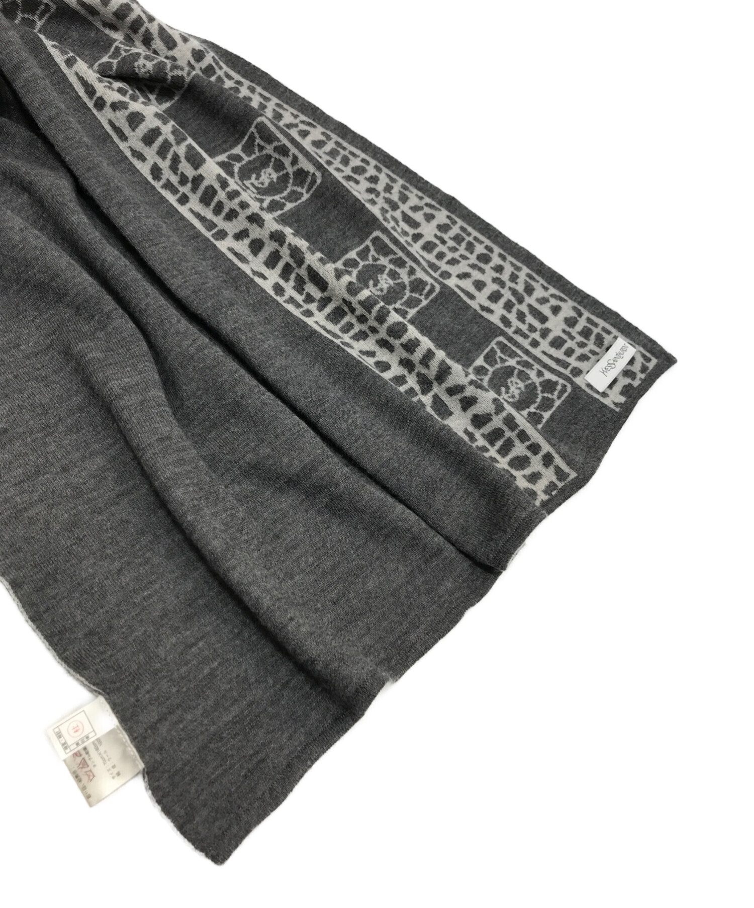 国内正規品 Saint Laurent Paris fair isle nordic muffler 美品 サン