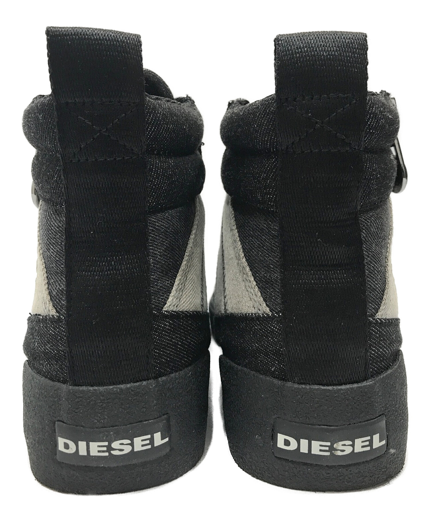 DIESEL (ディーゼル) デニムパッチワークハイカットスニーカー インディゴ サイズ:25.5cm