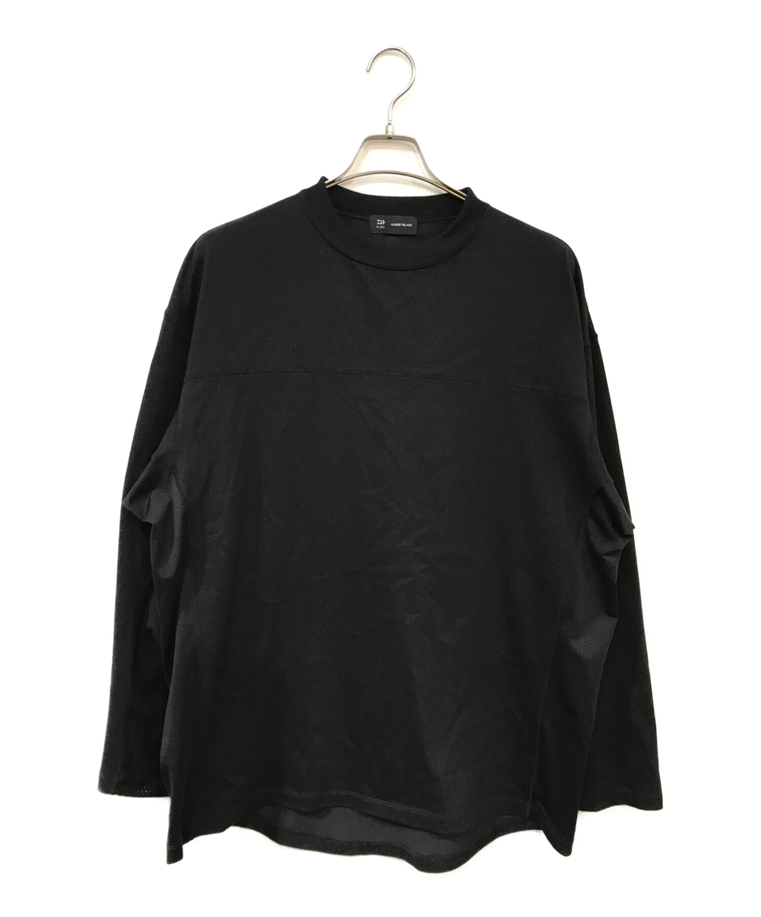 D-VEC (ディーベック) ALMOSTBLACK (オールモストブラック) コットンプレーティングロングTシャツ ブラック サイズ:3
