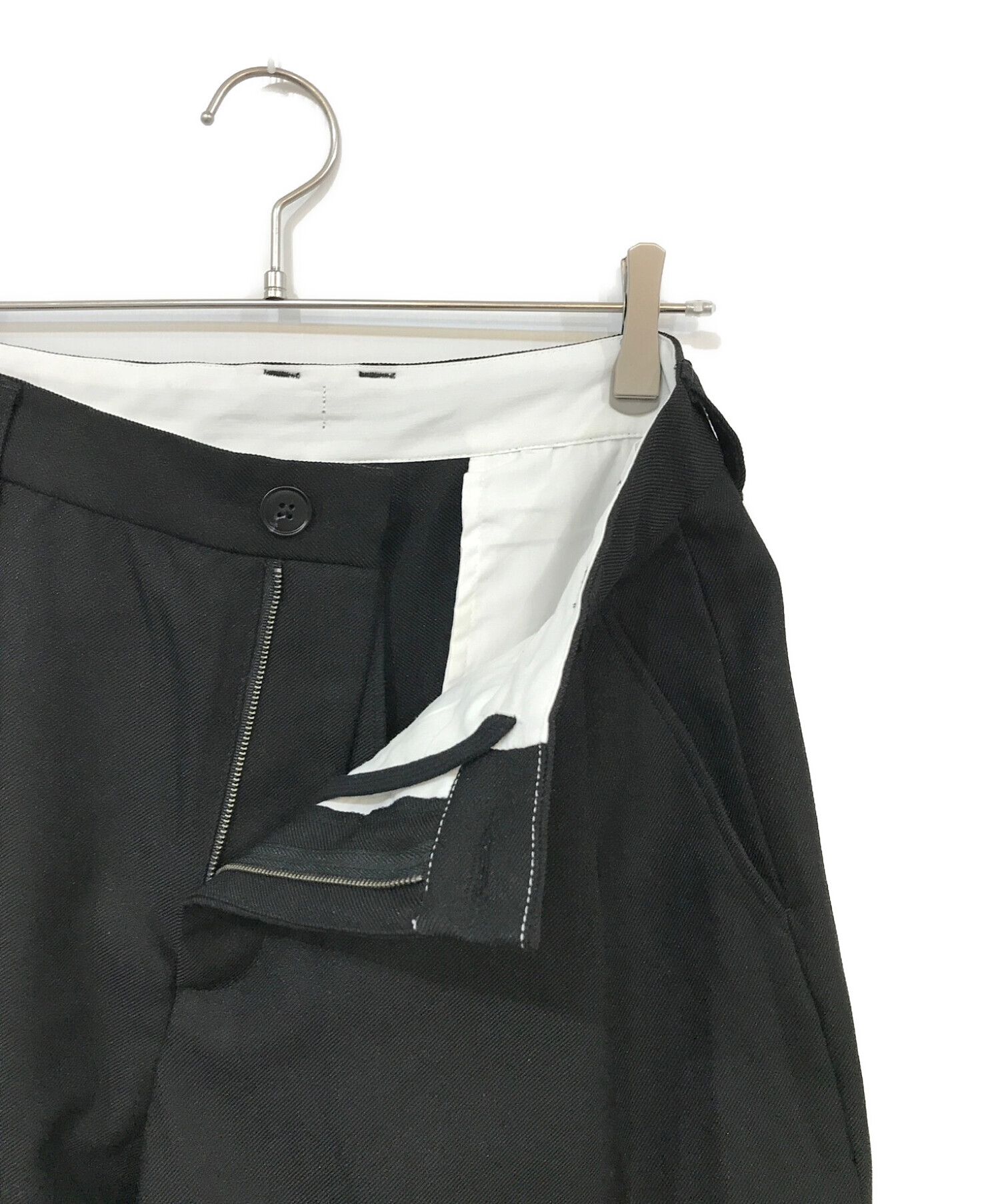 Knuth Marf (クヌースマーフ) front slit pants ブラック サイズ:S