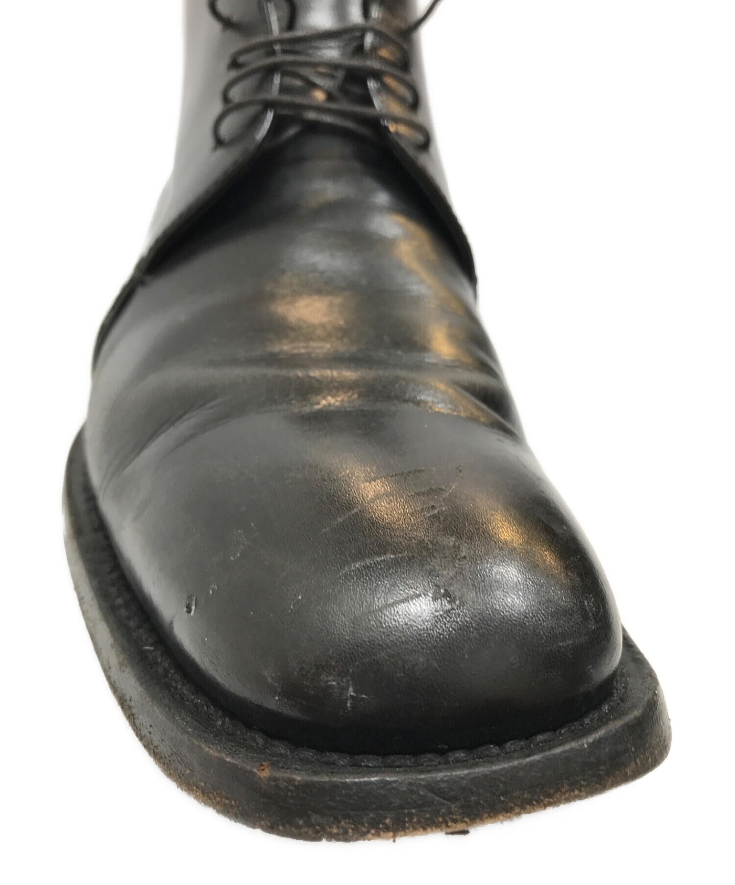 メンズ紳士PRADA プラダ レザー チャッカブーツ 0691 革靴 黒　サイズ7