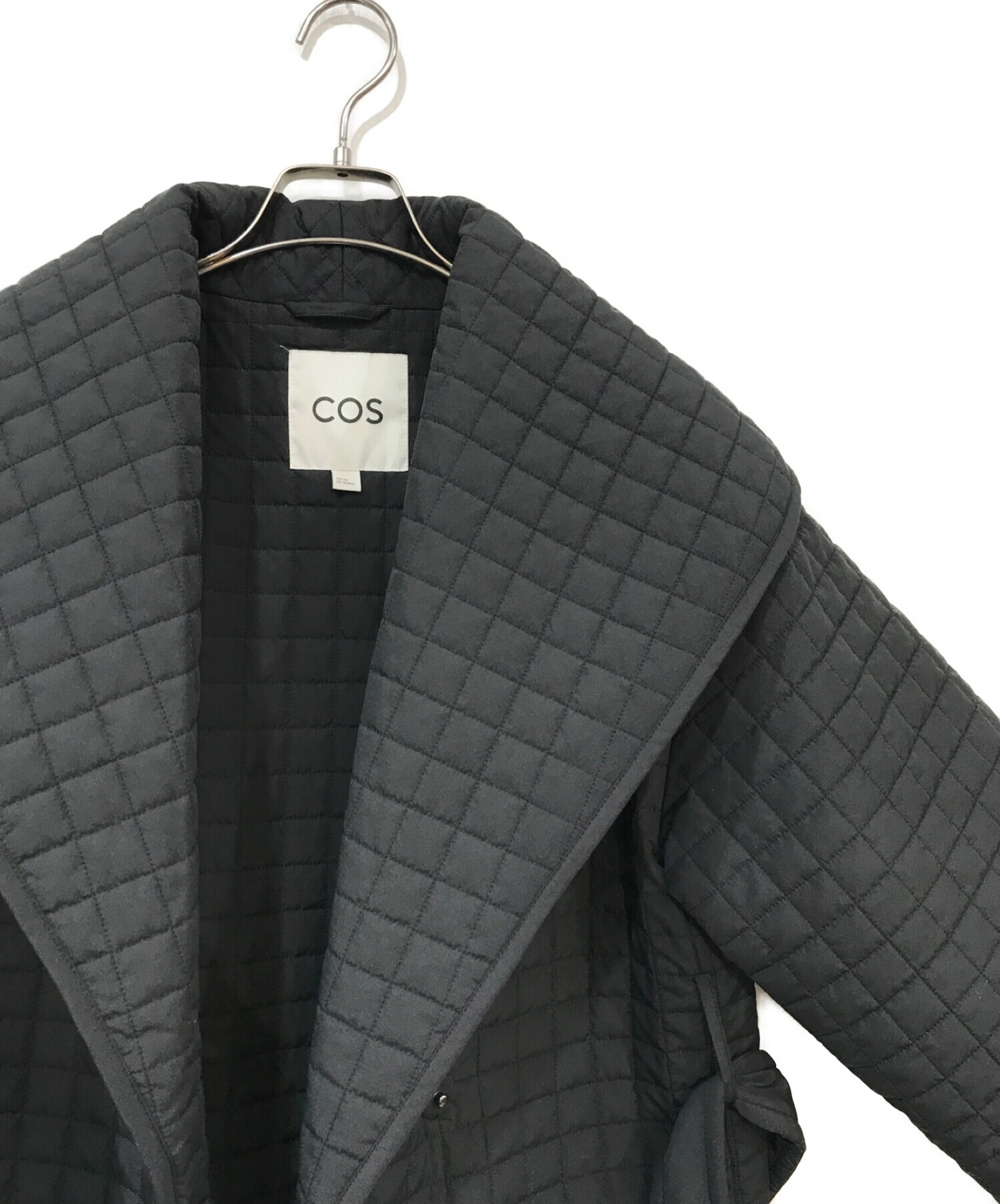 中古・古着通販】COS (コス) LONGLINE QUILTED LINER COAT ブラック