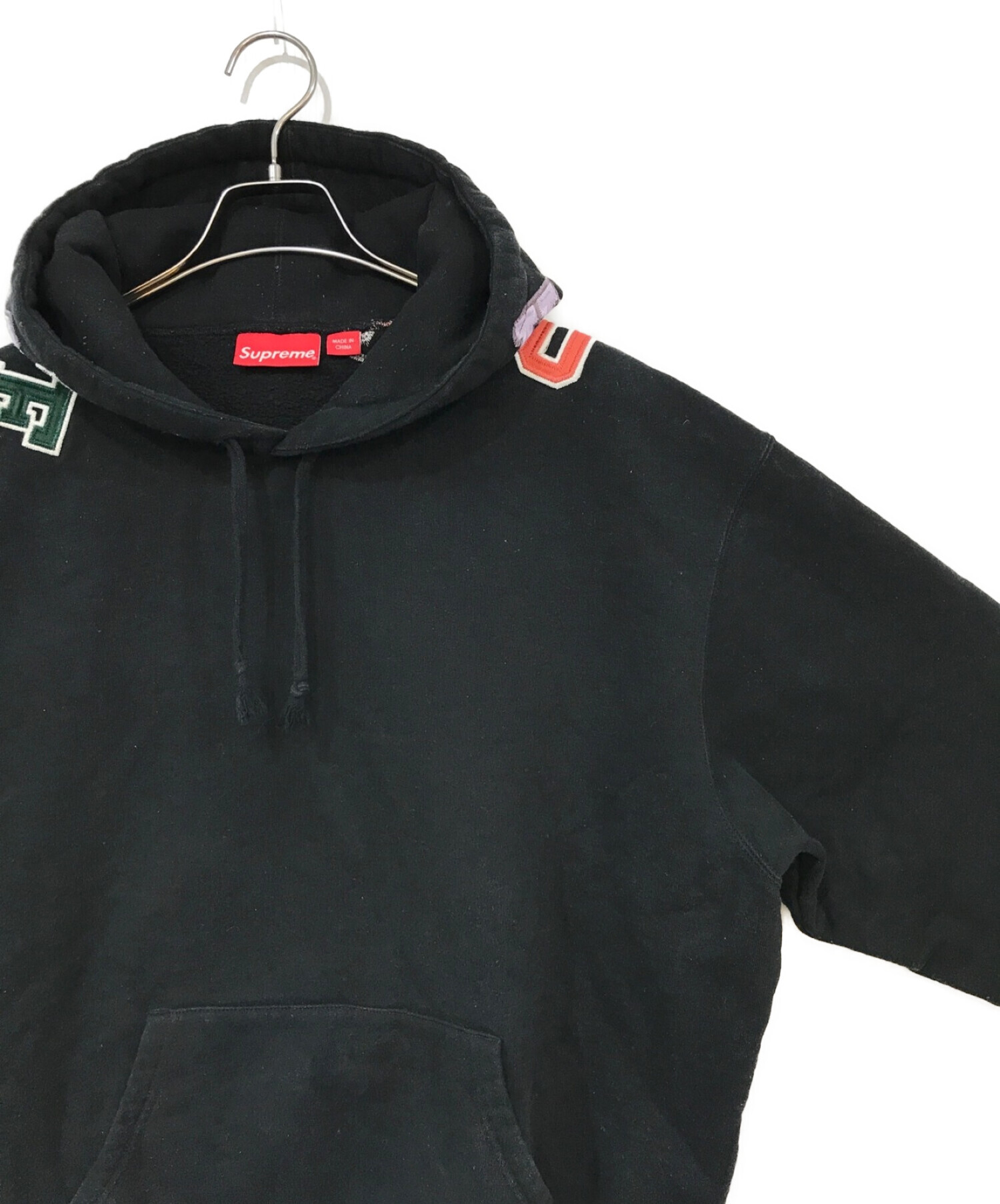 Supreme (シュプリーム) Scattered Applique Hooded Sweatshirt ブラック サイズ:L