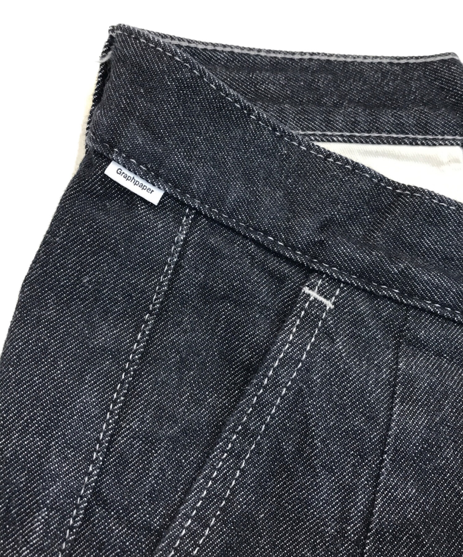 Graphpaper (グラフペーパー) Colorfast Denim Two Tuck Pants ネイビー サイズ:2