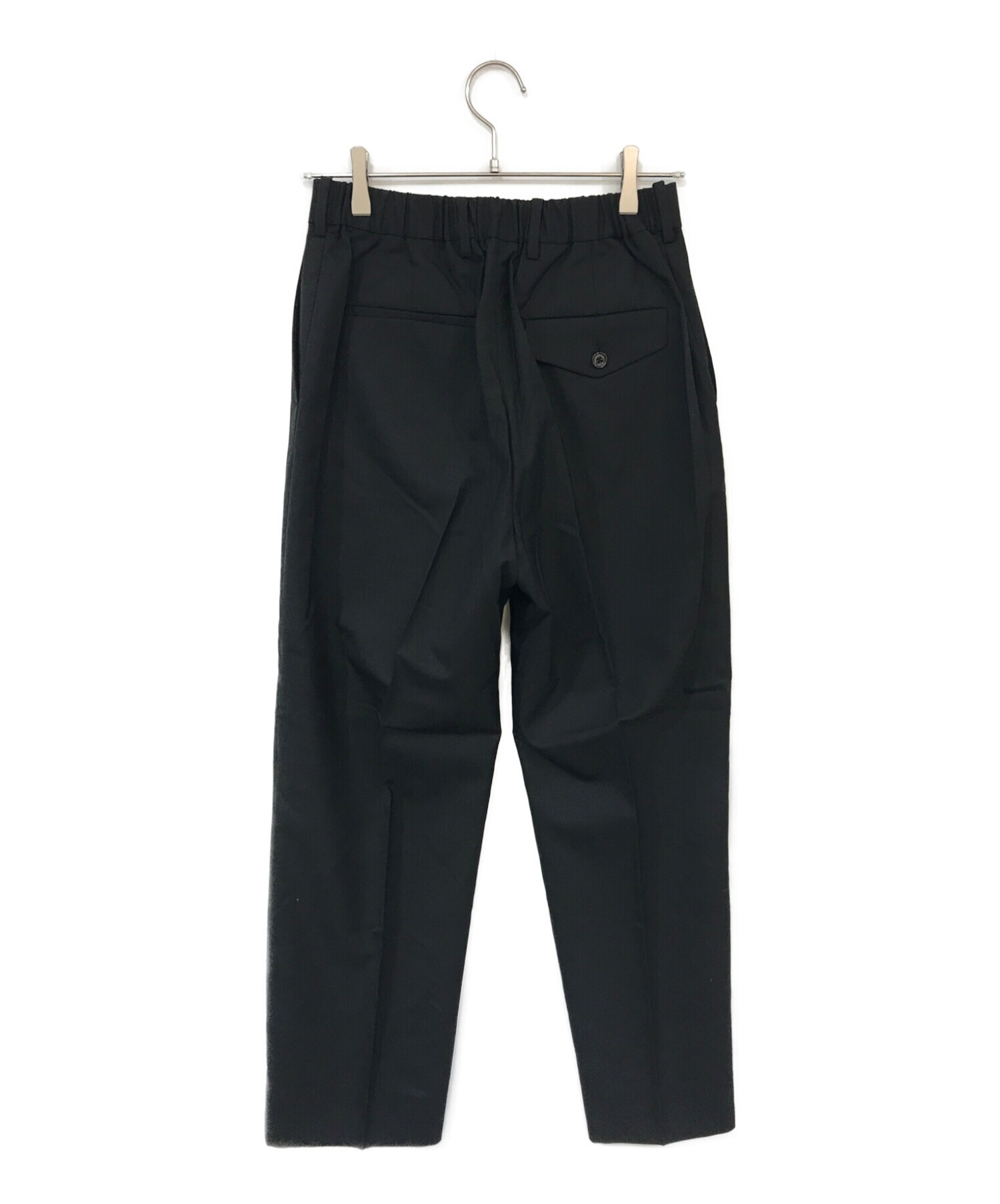 MARKAWARE (マーカウェア) FLAT FRONT TROUSERS ブラック サイズ:2