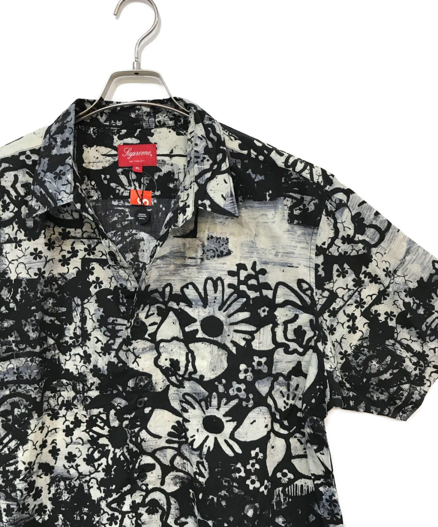 Supreme (シュプリーム) Christopher Wool (クリストファーウール) S/S Shirt ブラック サイズ:XL