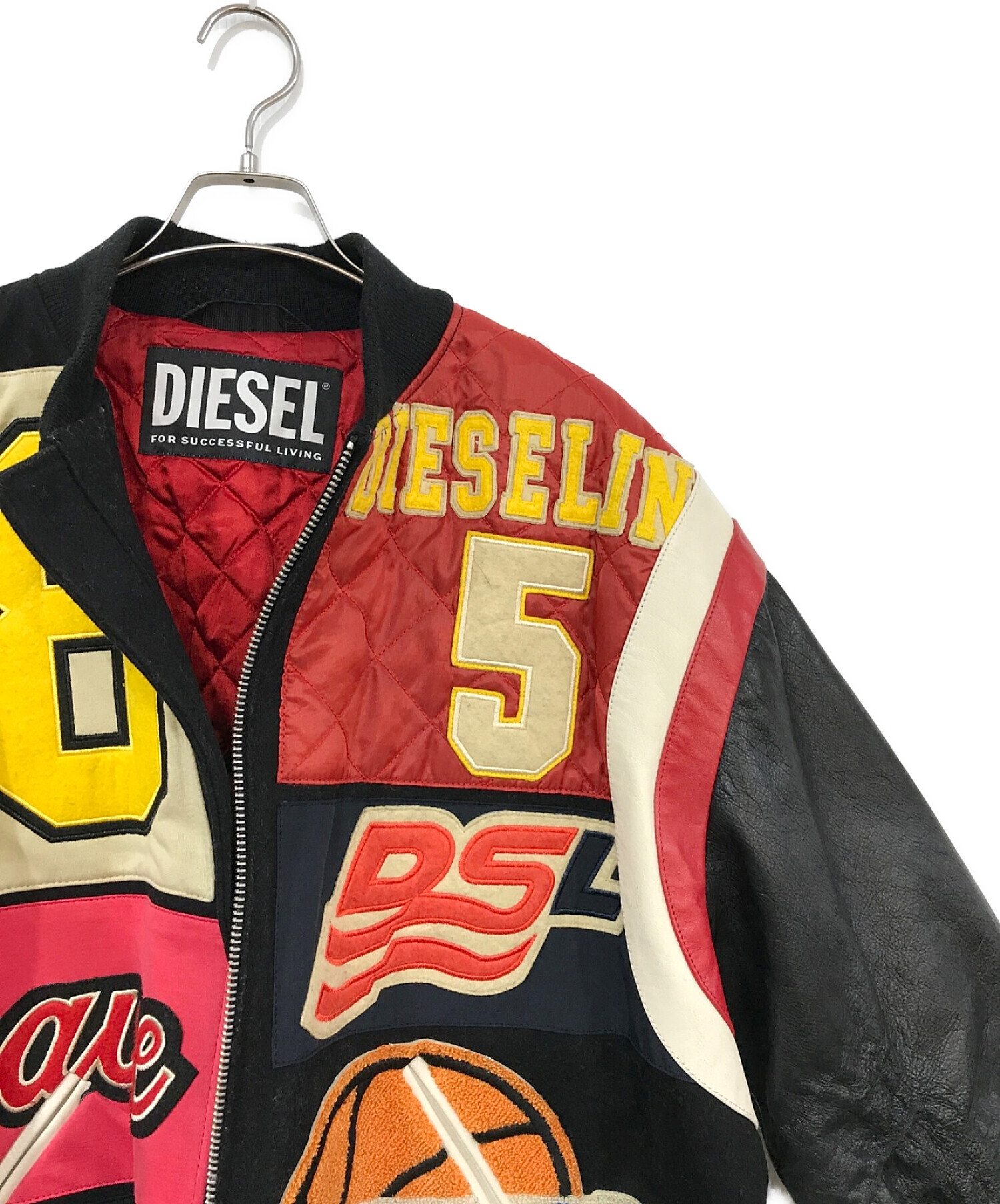 DIESEL (ディーゼル) 切替スタジャン レッド サイズ:ＸＸＬ