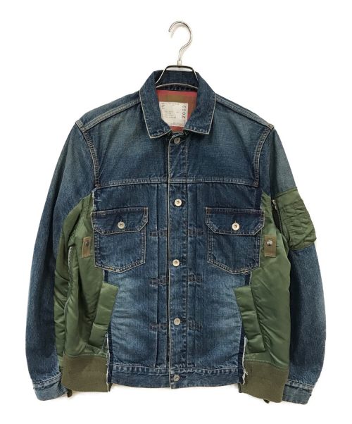 【中古・古着通販】sacai (サカイ) MA-1ドッキングデニムボタン